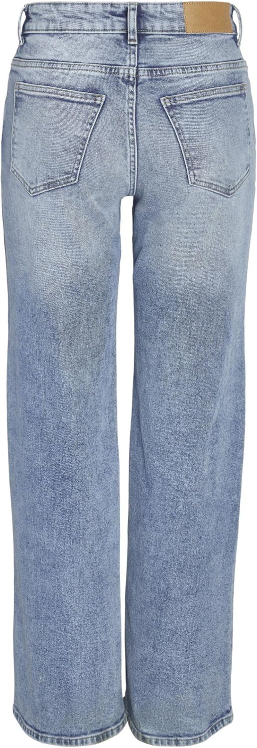 Thumbnail 3 de Noisy May NMYOLANDA wide leg denim jeans with regular rise and distressed finish