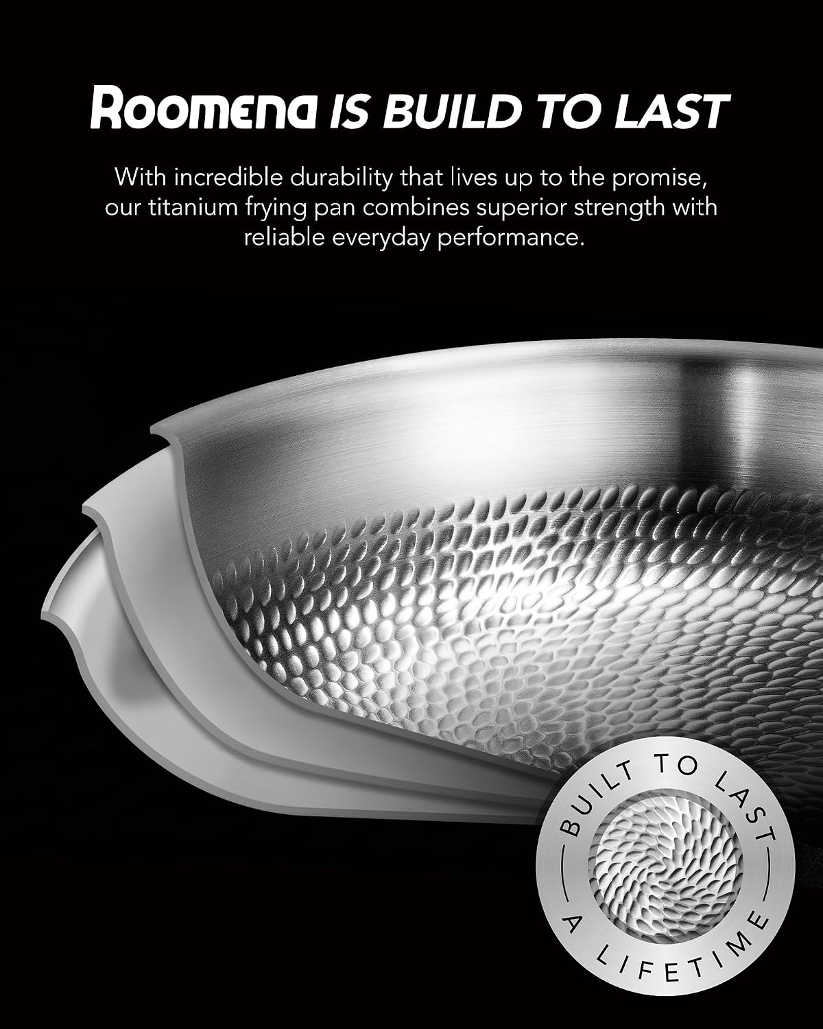 Detalle 2 de Roomena Titanium Frying Pan, 12-Inch