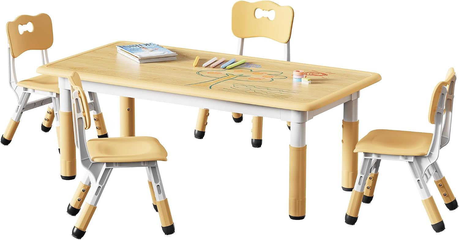 Detalle de Brelley Kids' Table and Chair Set, HDPE
