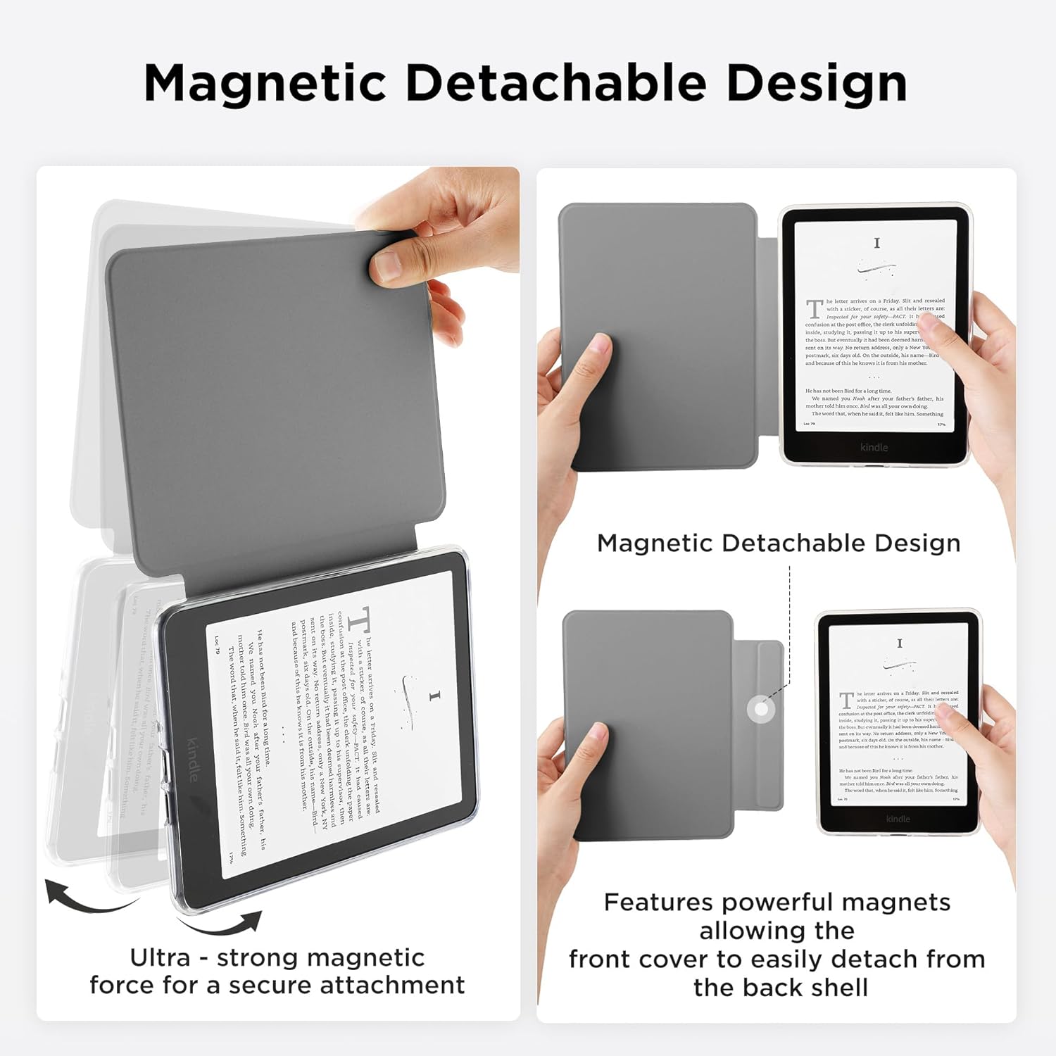 Detalle de SESENSE Detachable Magnetic Case for 7" Kindle Paperwhite 12th Gen & Colorsoft Signature Edition