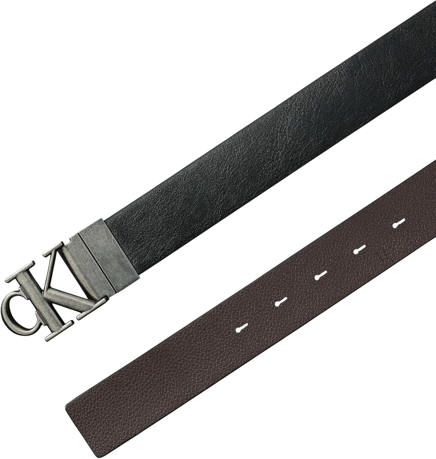 Detalle de Calvin Klein Ck Buckle Tumbled 35mm cintura unisex con fibbia regolabile
