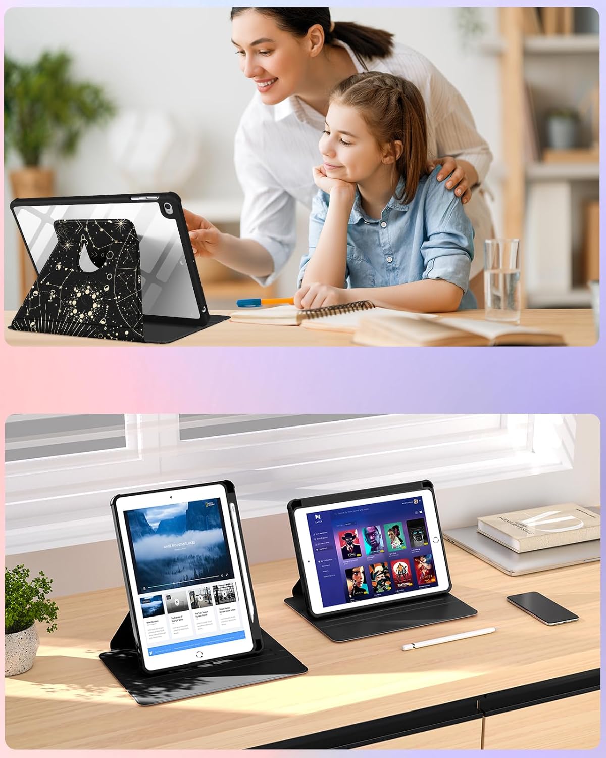 Thumbnail 5 de SurgeCraft 360° Rotating Case for iPad (5th/6th Gen, iPad Air 1st/2nd Gen, 9.7 Pro) with Pencil Holder