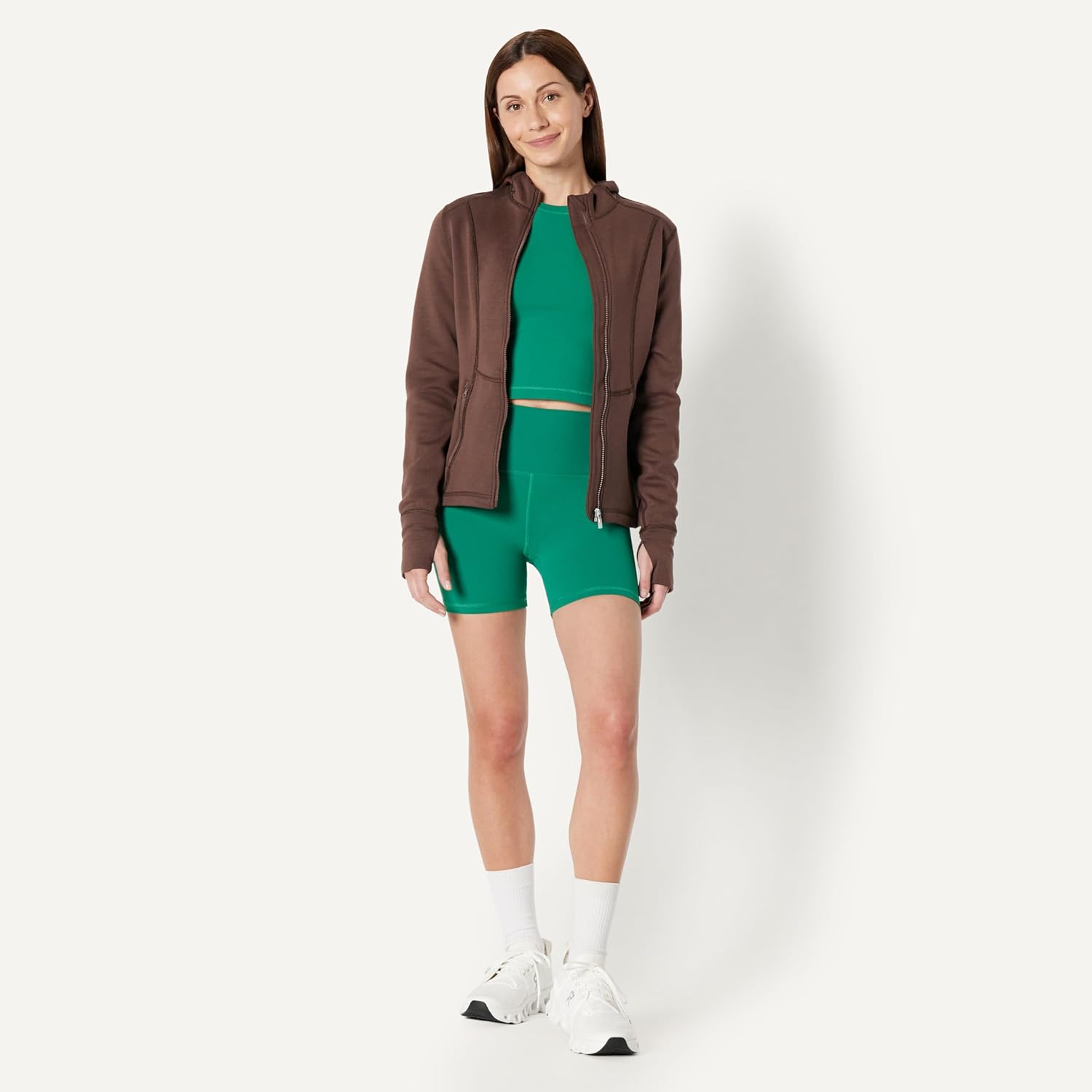 Thumbnail 4 de Amazon Essentials Women’s Fitted Active Sweat Zip Jacket with Hood