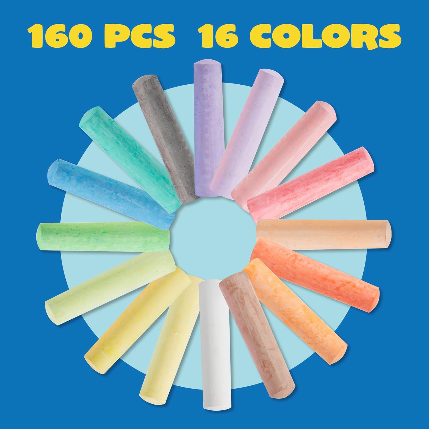 Thumbnail 1 de JOYIN 160 PCS Sidewalk Chalk Set 160pc