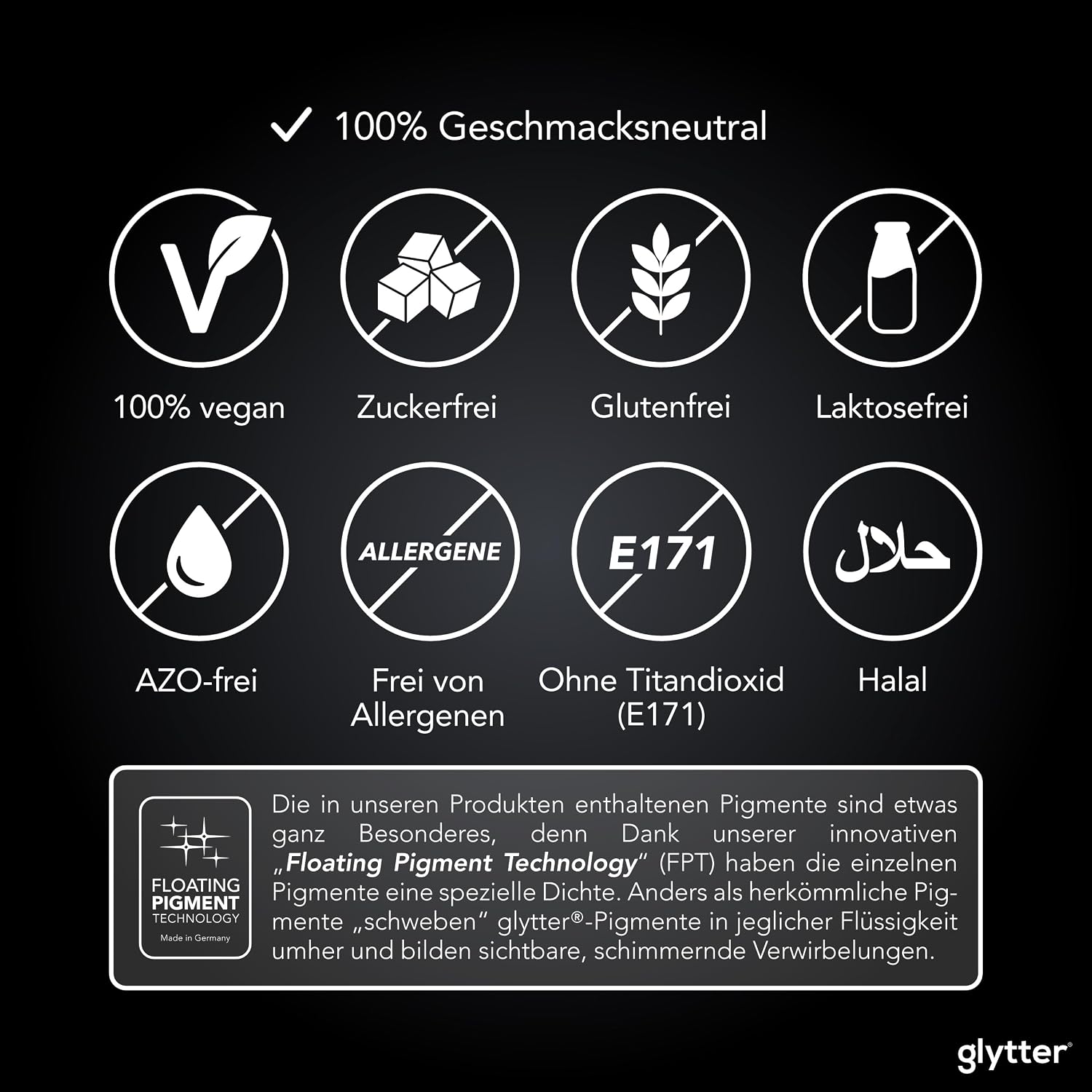 Thumbnail 6 de Glytter Glitzerpulver Blau – essbarer Glitzer für Getränke, 10 g