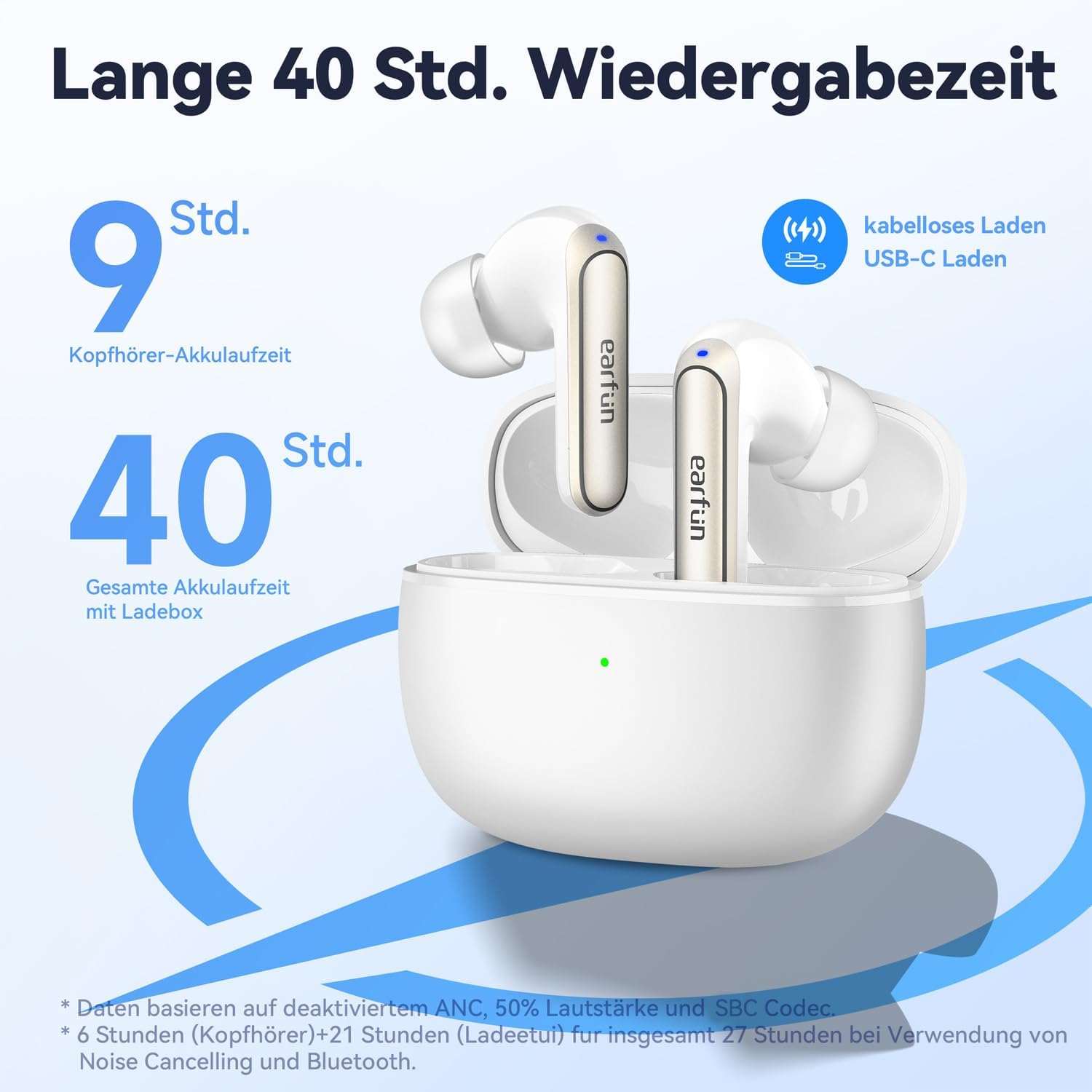 Detalle 1 de EarFun Air NC 2 In-Ear ANC mit 40 Std