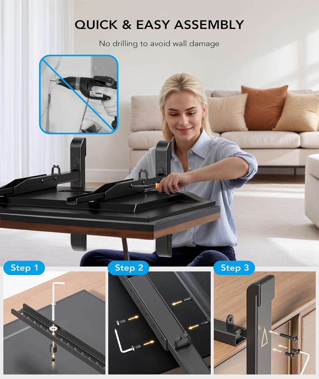 Thumbnail 6 de AX WABER AX10TB02 TV Stand 150 lbs