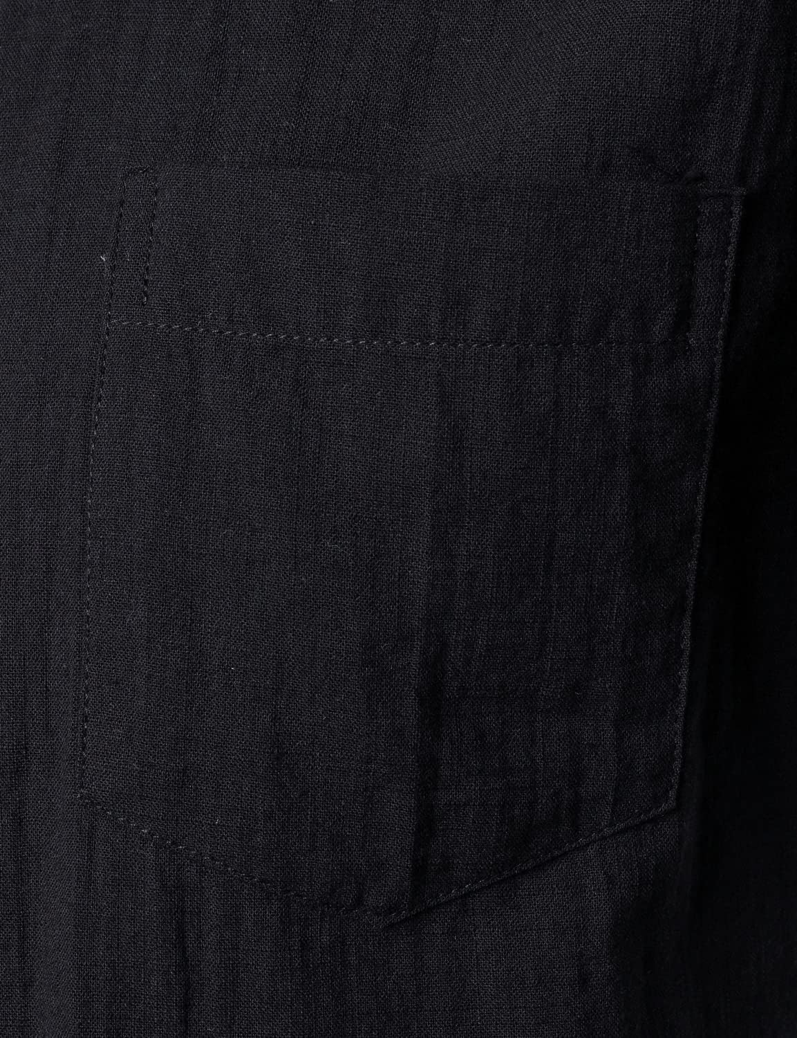 Thumbnail 4 de PARKLEES Men's Fitted Cotton Linen Short Sleeve Button Up Shirt