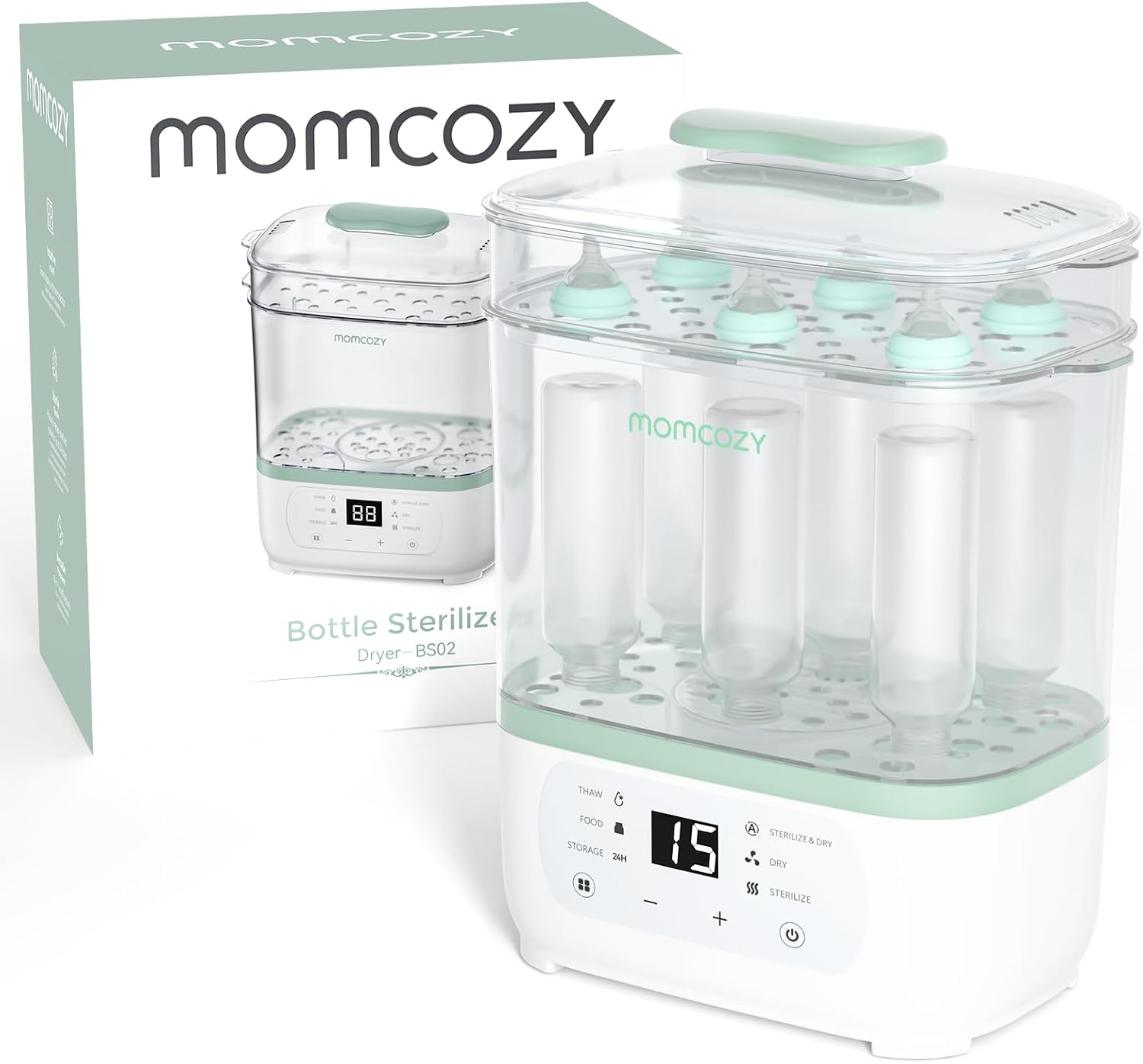 Detalle de Momcozy 8-in-1 Steam Sterilizer and Dryer for Bottles