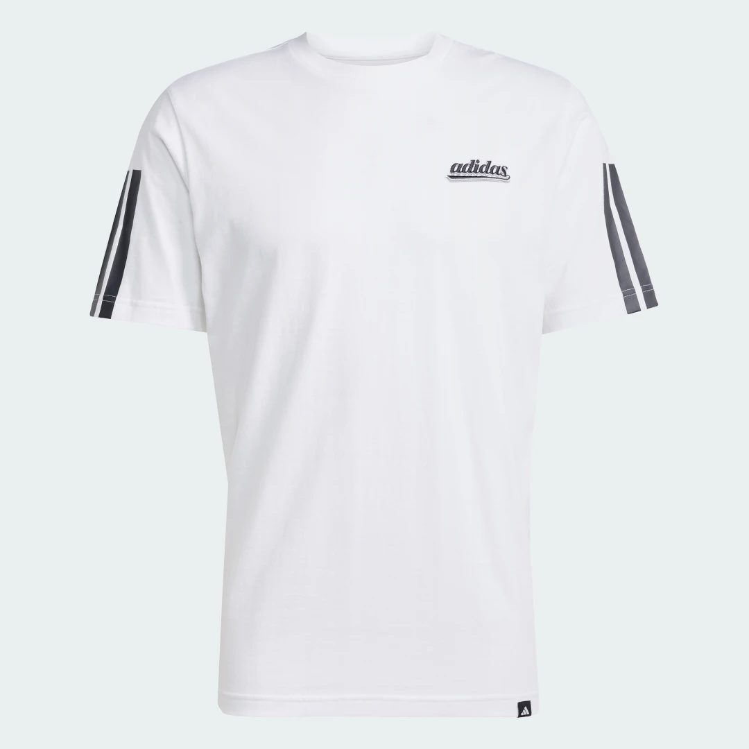 Thumbnail 3 de Adidas Camiseta Color Script Graphic blanca: equilibrio entre estilo urbano y comodidad