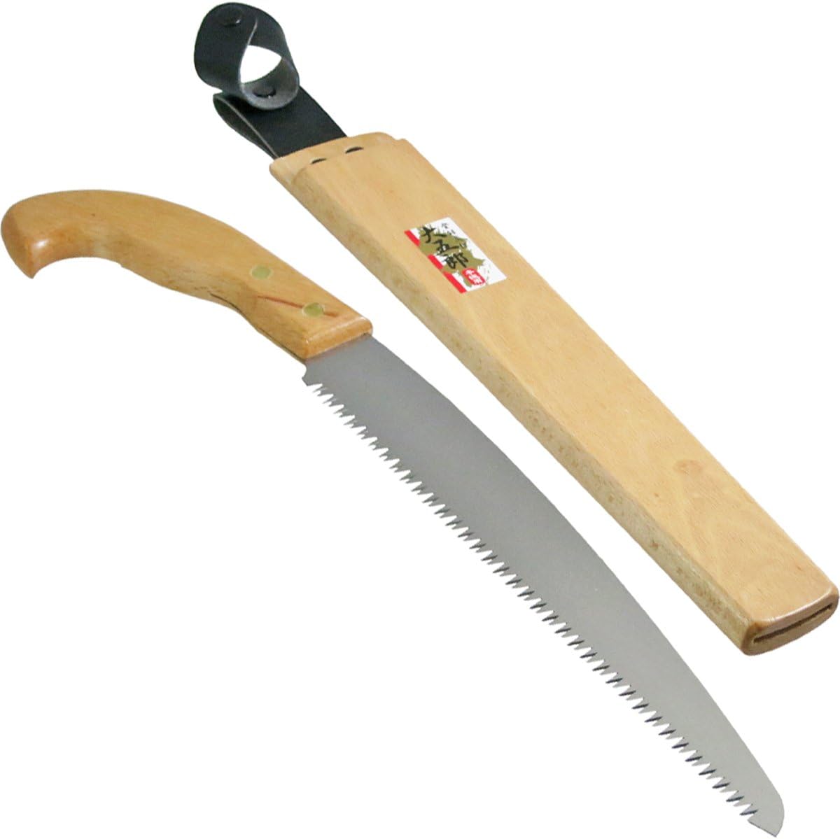 Detalle 2 de 近与(KONYO) 大五郎 鞘付剪定鋸 生木用 270mm 木柄・鞘付き