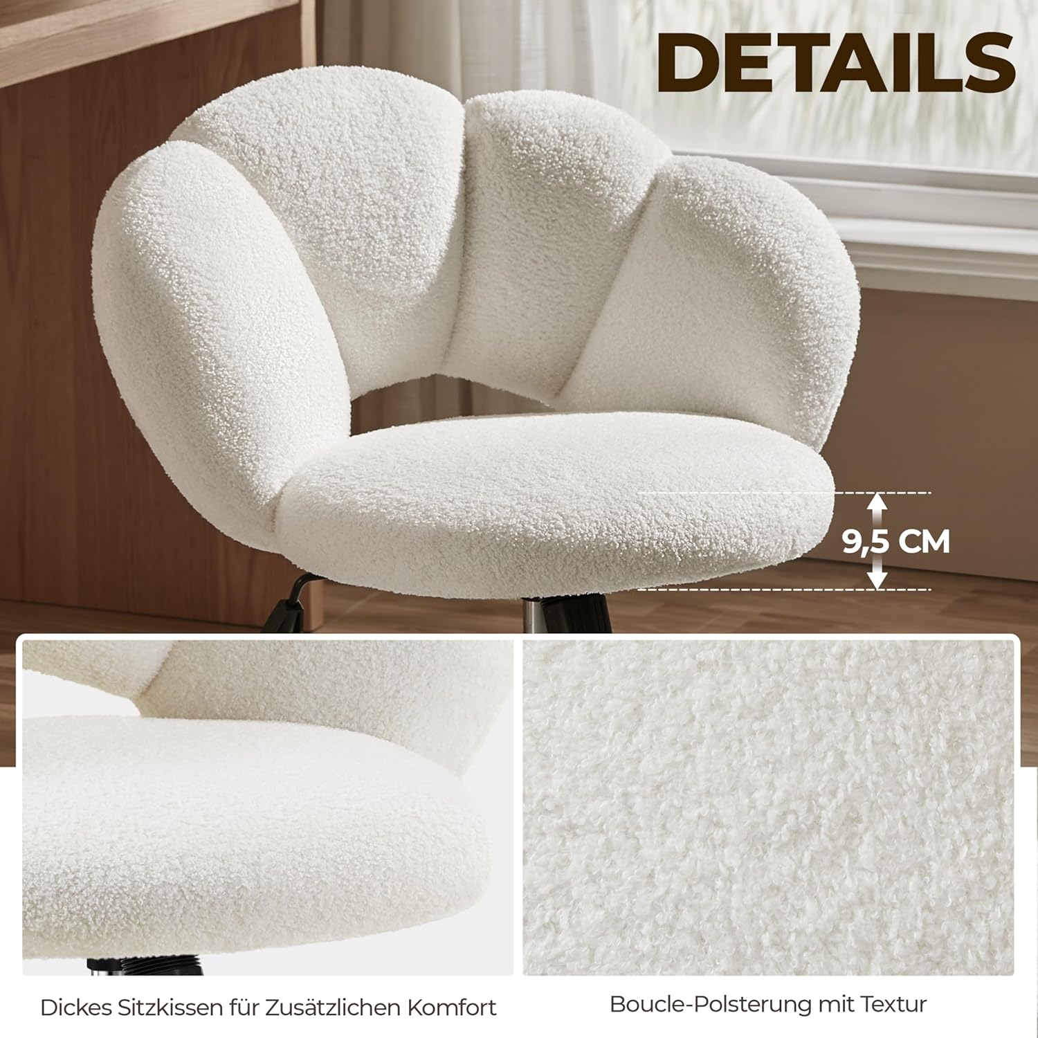 Detalle 2 de Yaheetech Bürostuhl ergonomisch bis 136 kg