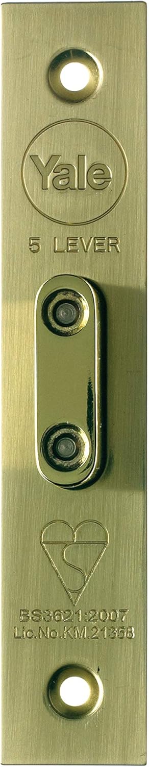 Thumbnail 2 de Yale British Standard 5 Lever Mortice Deadlock, Brass Finish, 2.5 Inch Backset