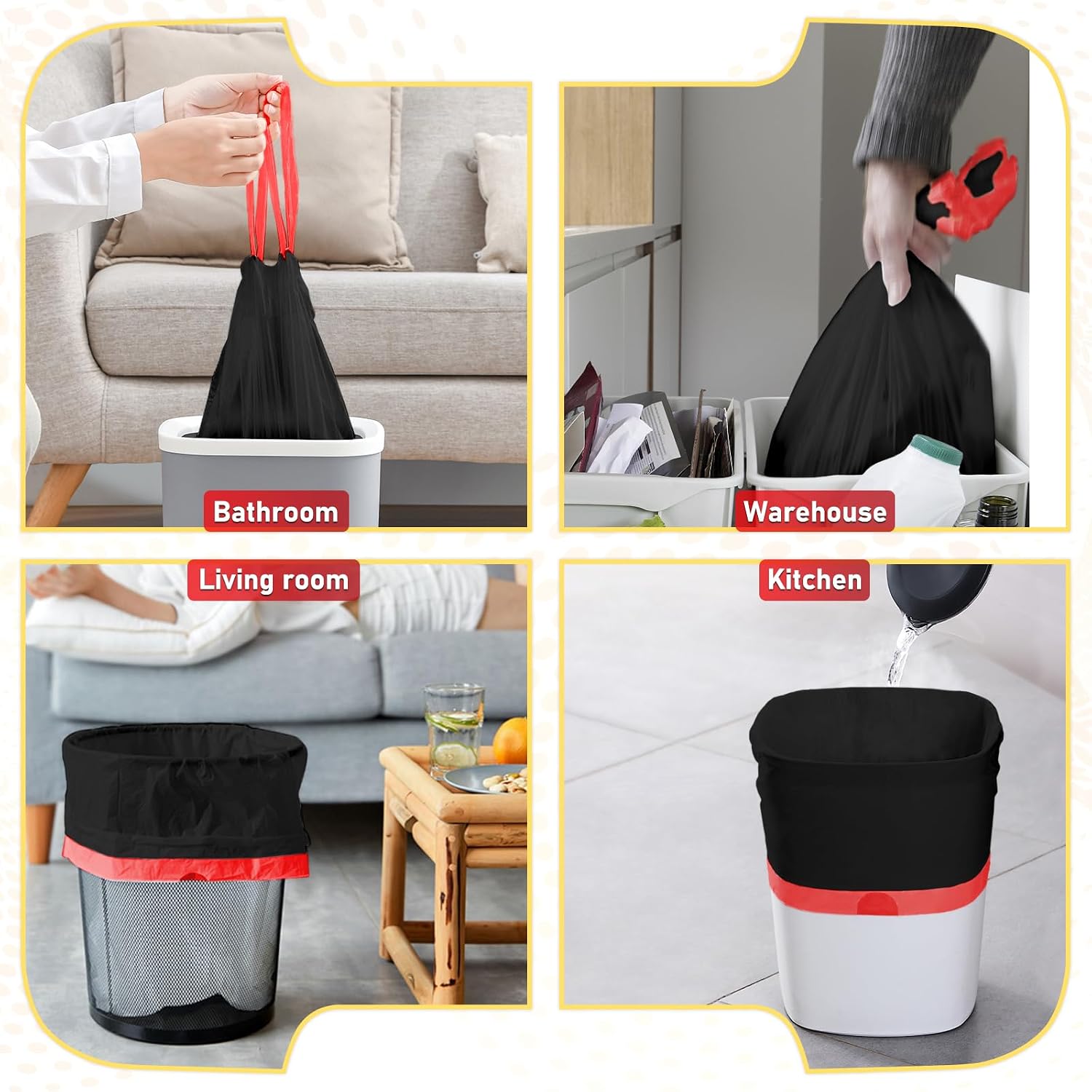 Thumbnail 5 de QILERR Bin Bags 20L Thick Drawstring