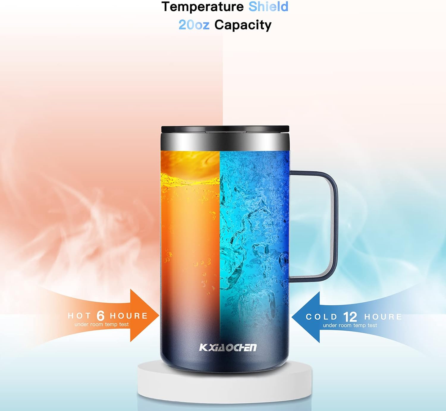 Thumbnail 4 de KXIAOCHEN 20oz Insulated Coffee Tumbler with Handle