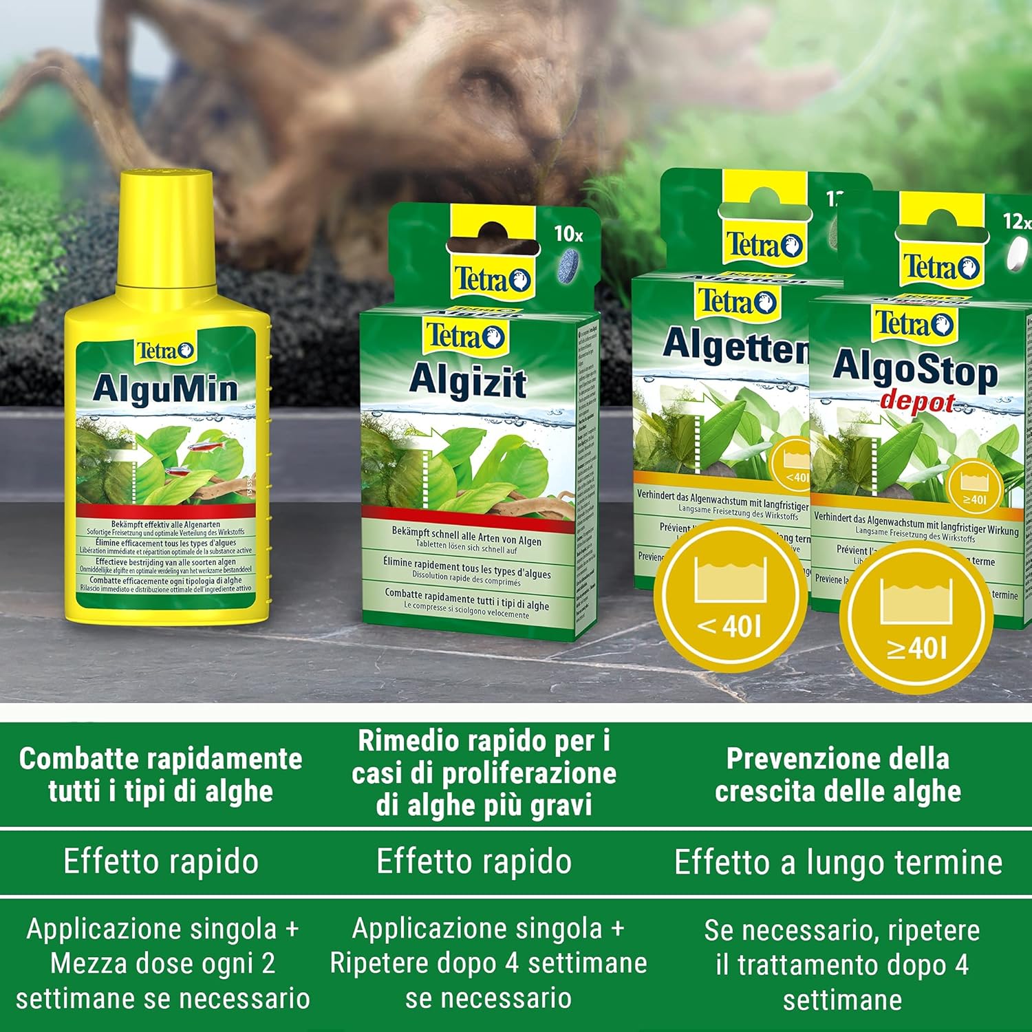 Detalle de Tetra Algetten 12 compresse ad effetto lungo per prevenire la proliferazione delle alghe