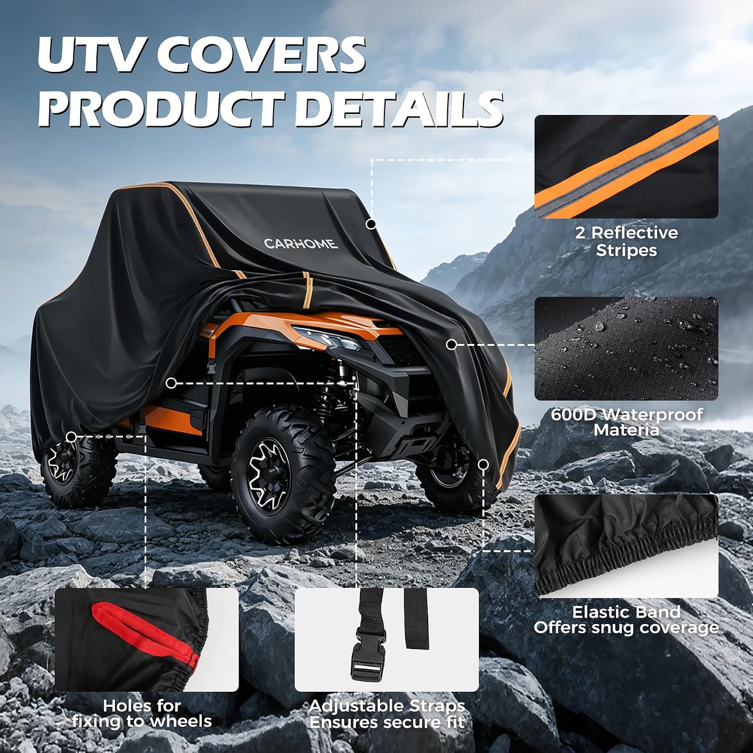 Detalle 2 de CarHome UTV Cover 600D