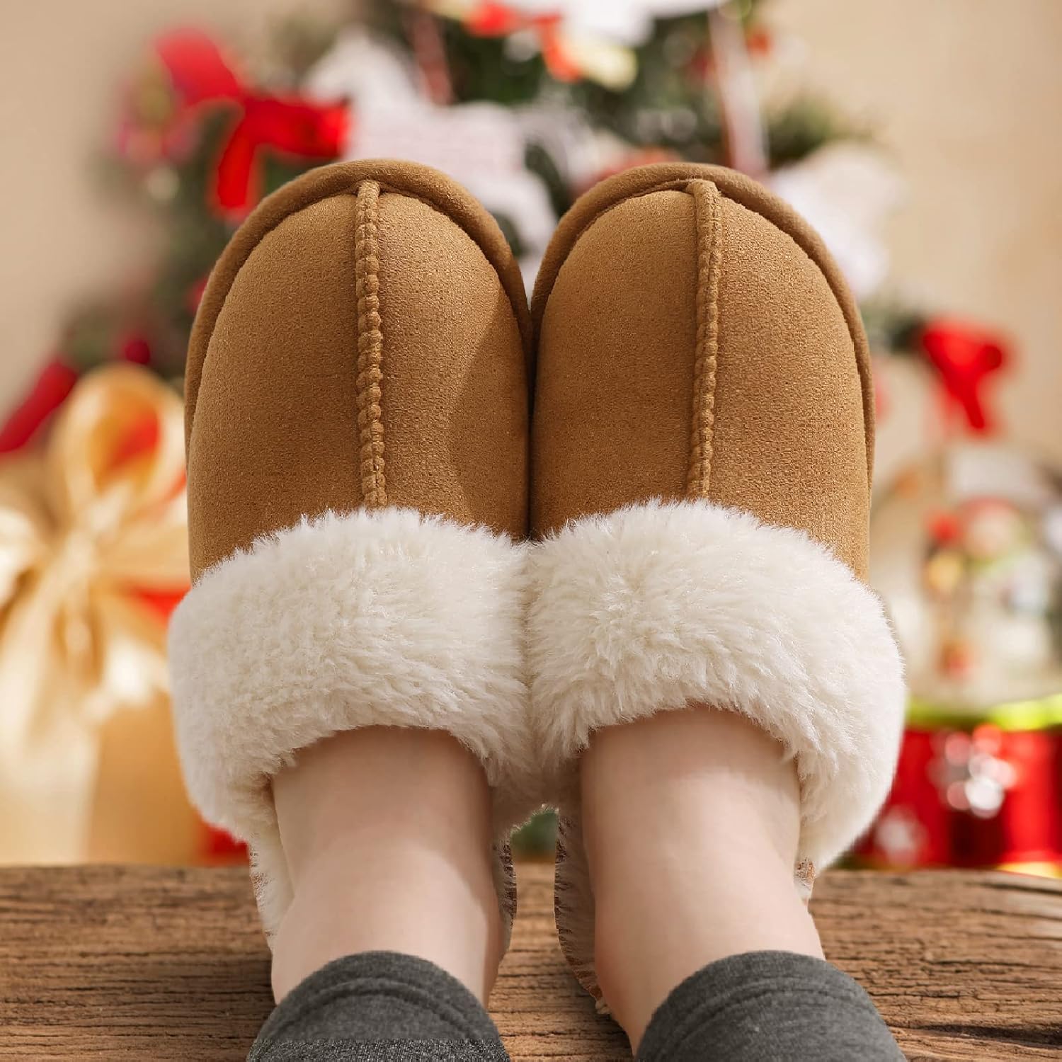 Thumbnail 1 de Litfun Damen Hausschuhe Winter Warm Plüsch