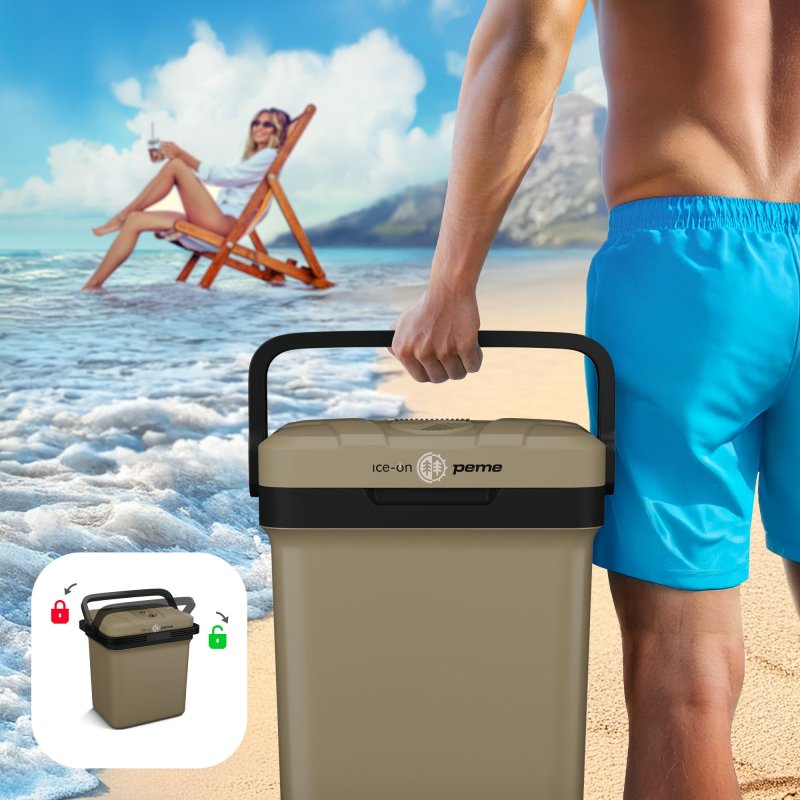 Detalle 2 de Peme Essential 27 Nevera Portátil 23 L Caqui: refrigeración y calefacción para tus viajes