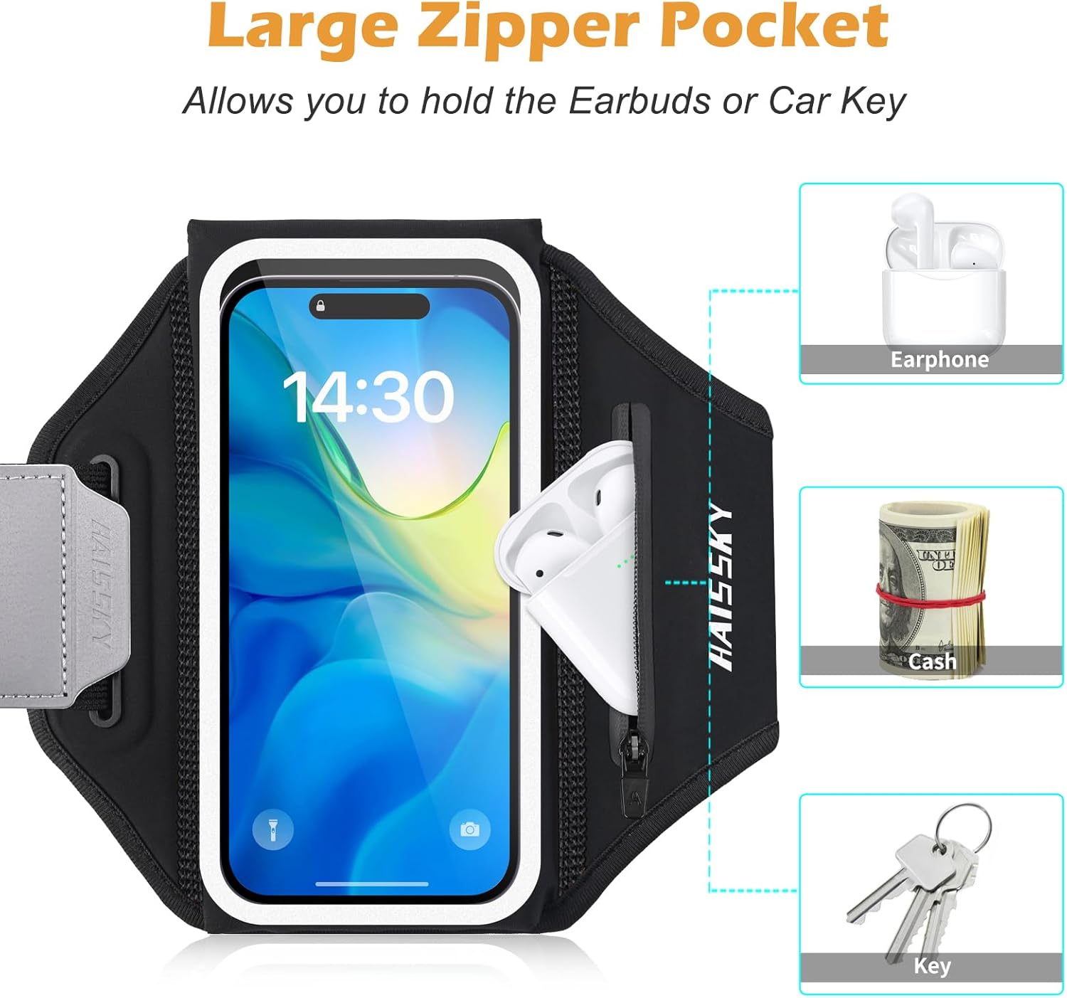 Detalle 2 de CITAMAMA Running Armband for 6.9" mobiles