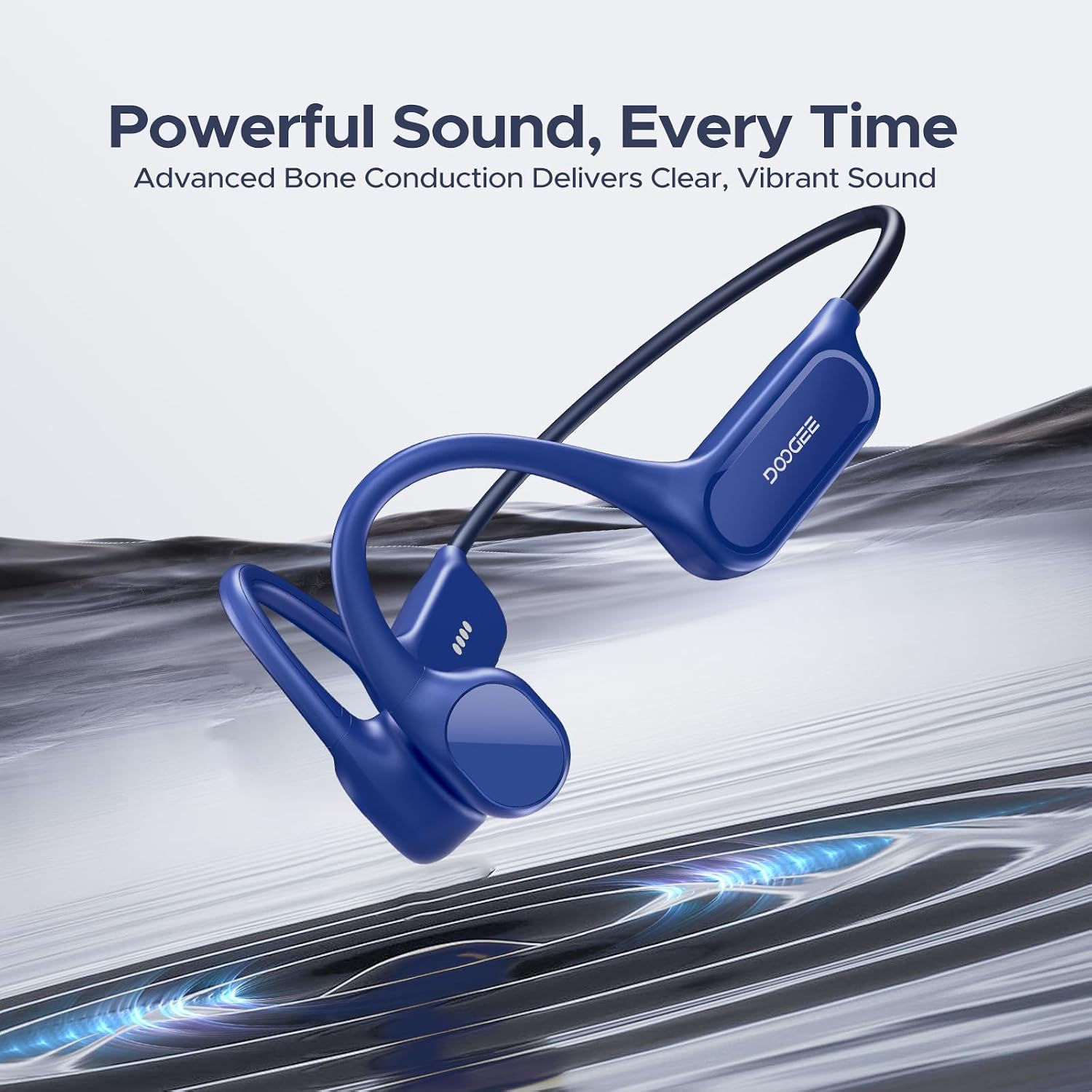 Detalle de DOOGEE eco Bone Conduction Headphones: IP68 Waterproof Open-Ear MP3 Headphones with 32GB