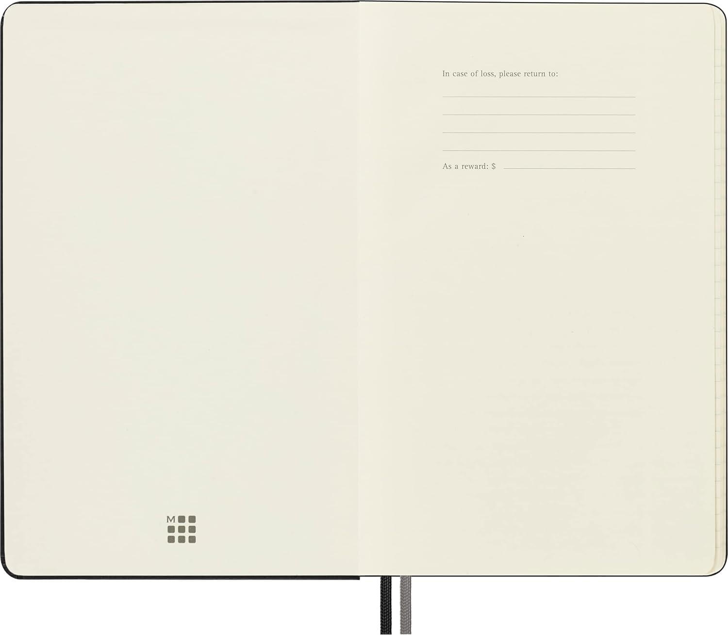 Detalle de Moleskine Carnet Classic Extended A5 – 400 pages, pages lignées, couverture rigide noir