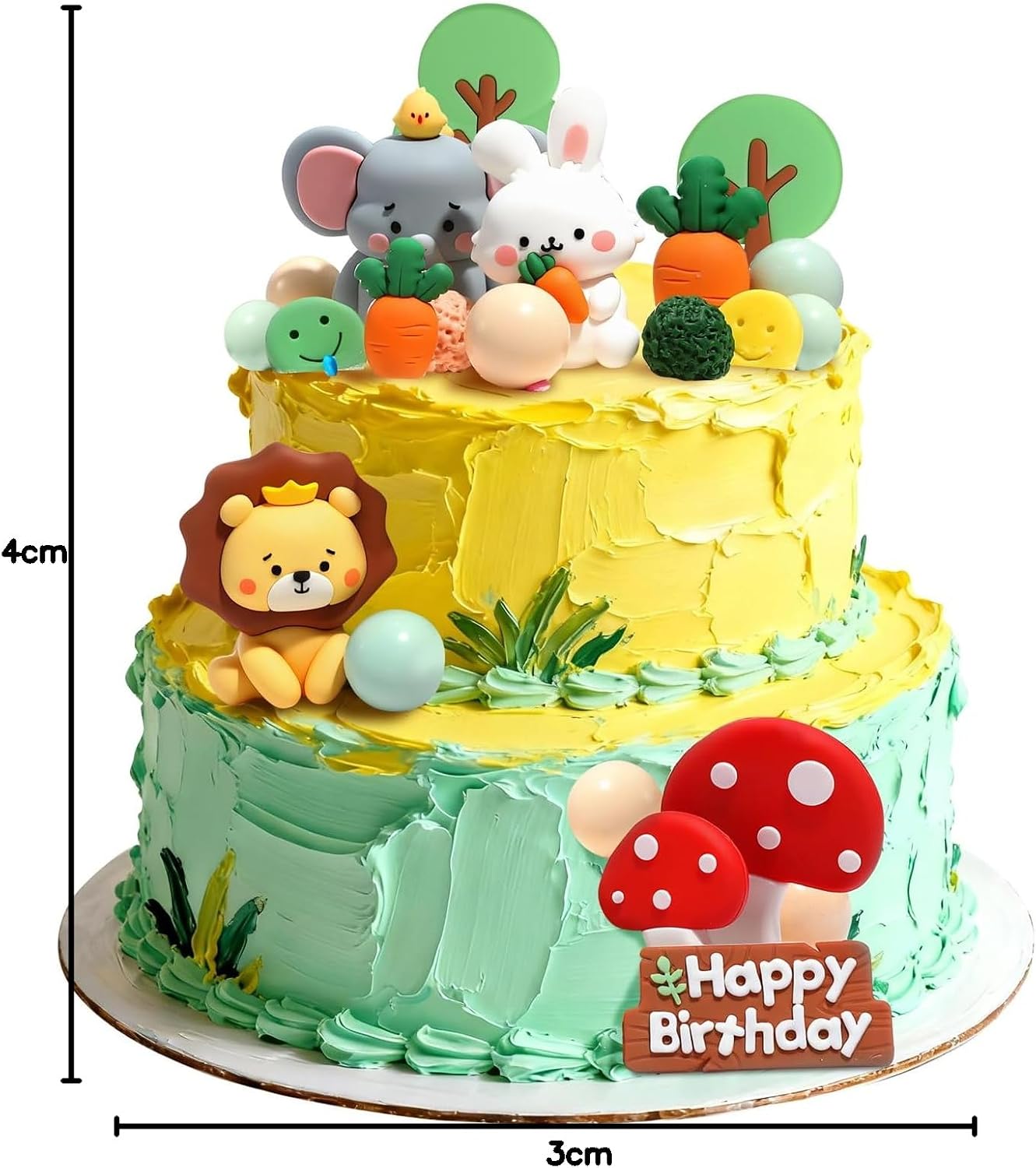 Thumbnail 6 de 20 Stück Safari Tier Cake Topper – Dschungel-Dekorationen für Kindergeburtstag