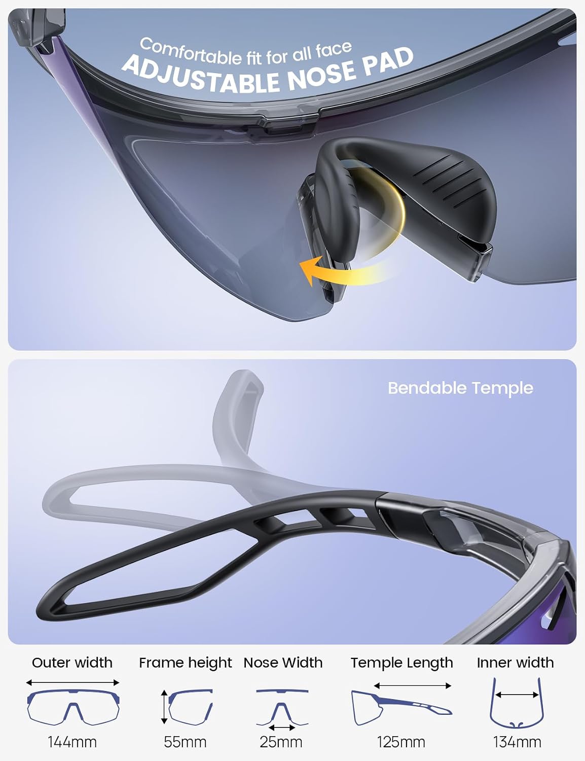 Thumbnail 5 de Lamicall Polarized Cycling Sunglasses 24g