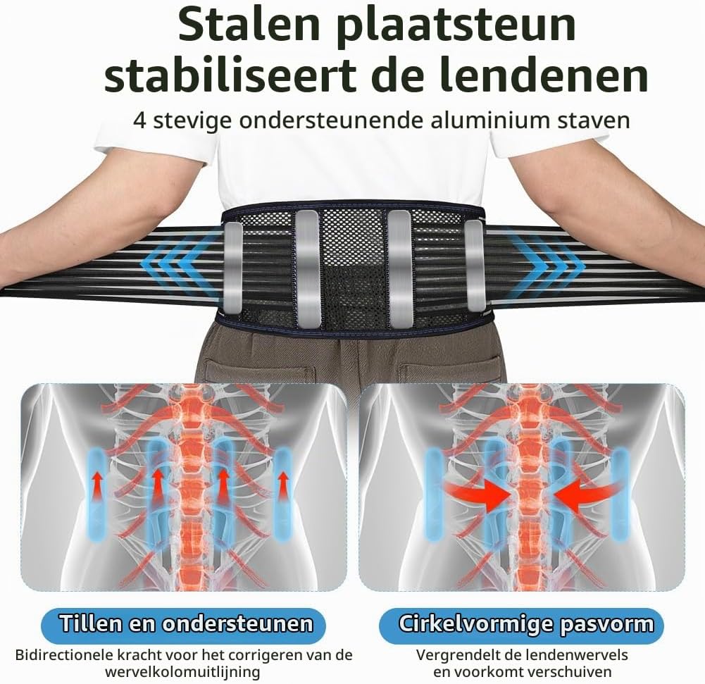 Detalle 2 de Beugo 5418692 lendensteunband XL met vier stalen baleinen