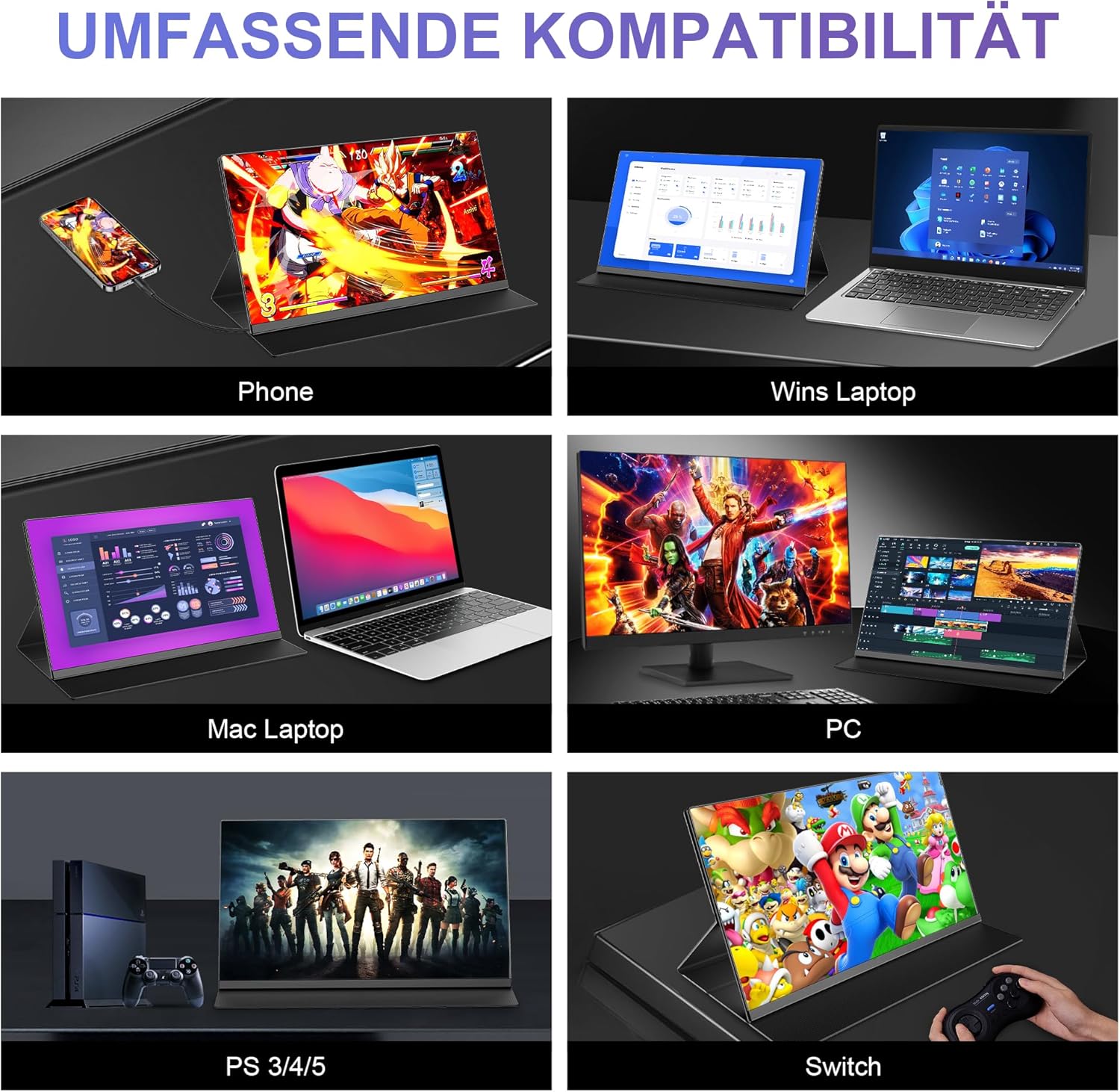 Thumbnail 4 de 15,6'' Portable Monitor tragbar