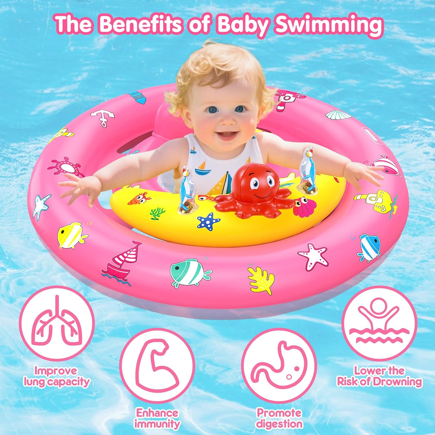 Thumbnail 2 de Joyful Baby Pool Float with Canopy