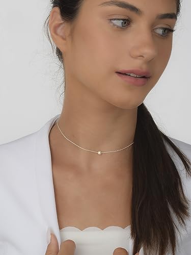 Thumbnail 2 de Annika Bella Silver Ball Choker Necklace for Women – Minimalist Dainty Bead Pendant