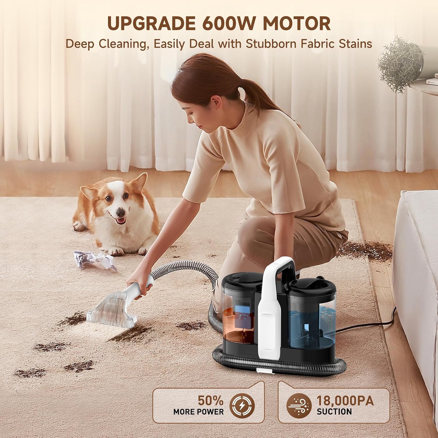 Detalle 2 de Portable Carpet Cleaner 600W 18Kpa