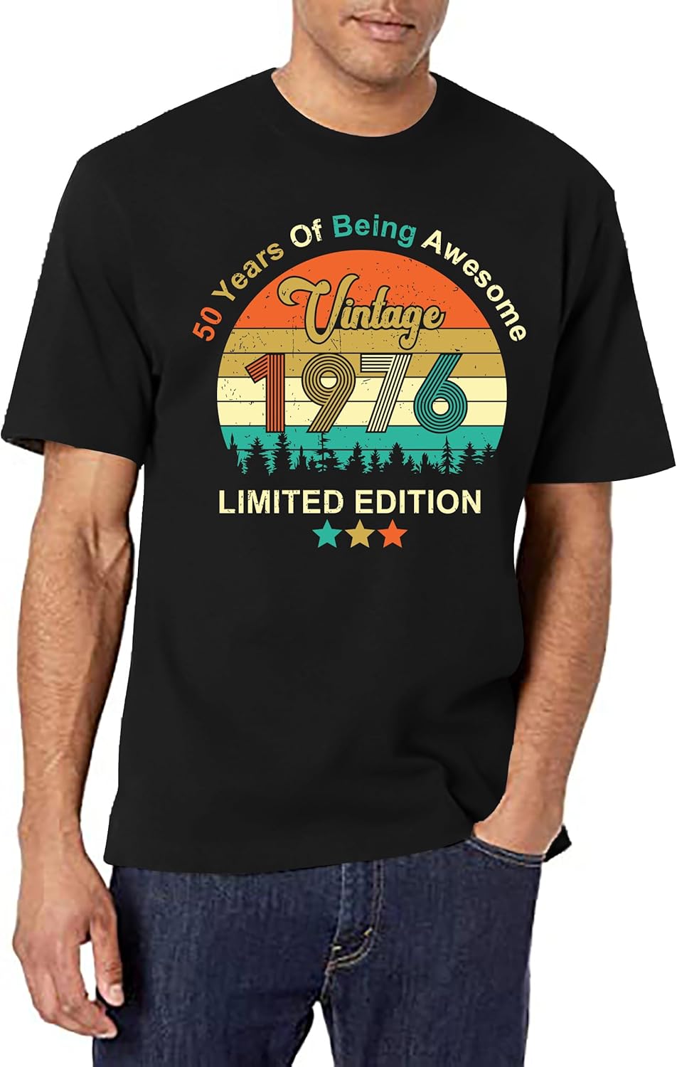 Thumbnail 1 de tiorhooe 50th Birthday T-Shirts Men Vintage 1976 Shirt
