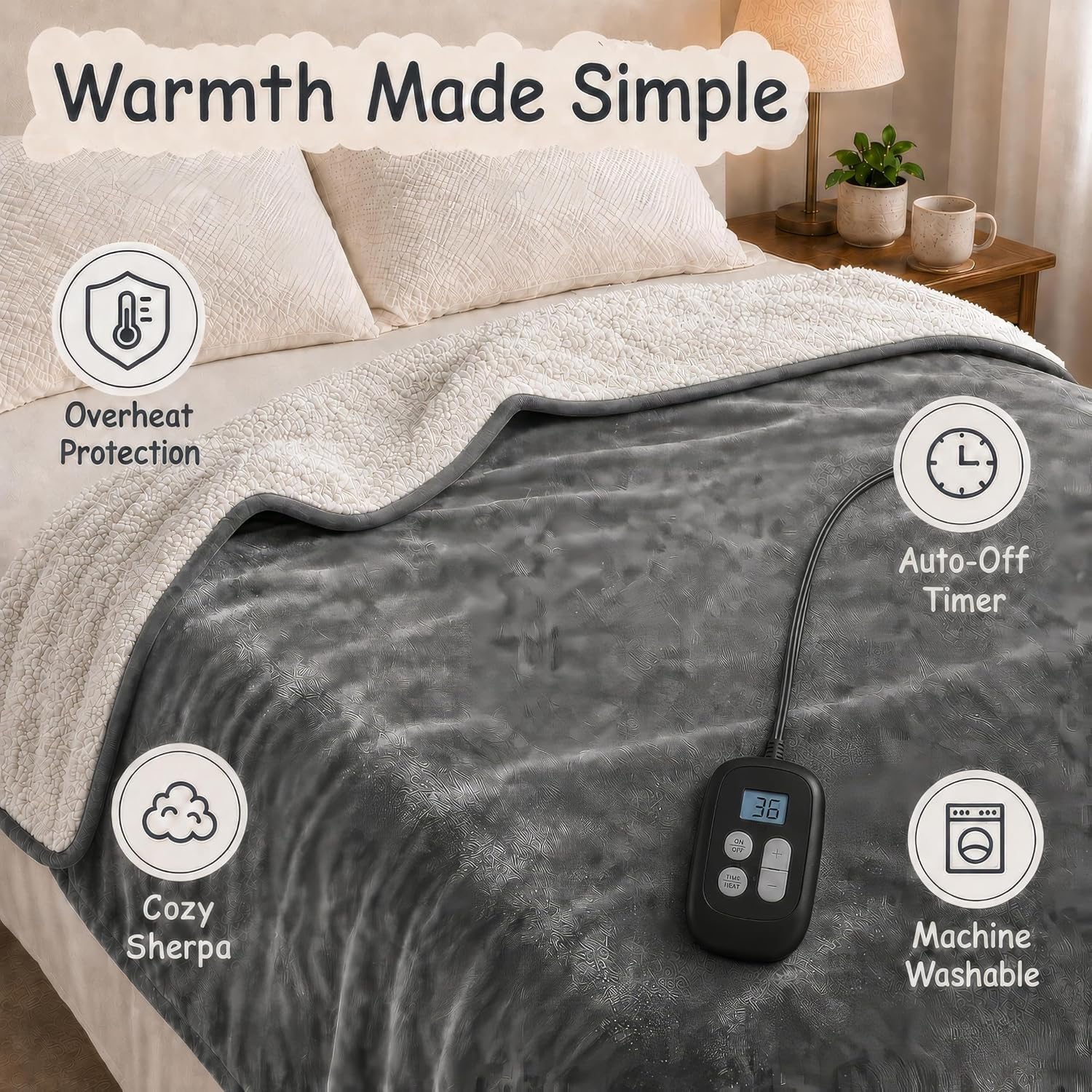 Thumbnail 6 de Electric Heated Blanket Queen 84"x90"