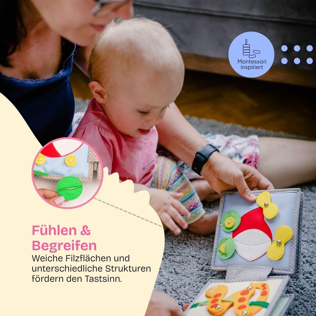 Thumbnail 3 de Jolly Designs – Mini Quiet Book Peek-a-Boo: Montessori-Stoffbuch für Babys ab 6 Monaten