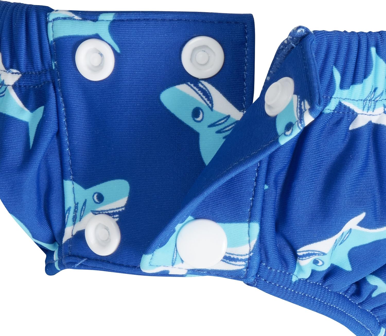 Detalle de Playshoes UV-Schutz Windelhose Hai zum Knöpfen – Couche de bain bébé garçon bleu 74/80