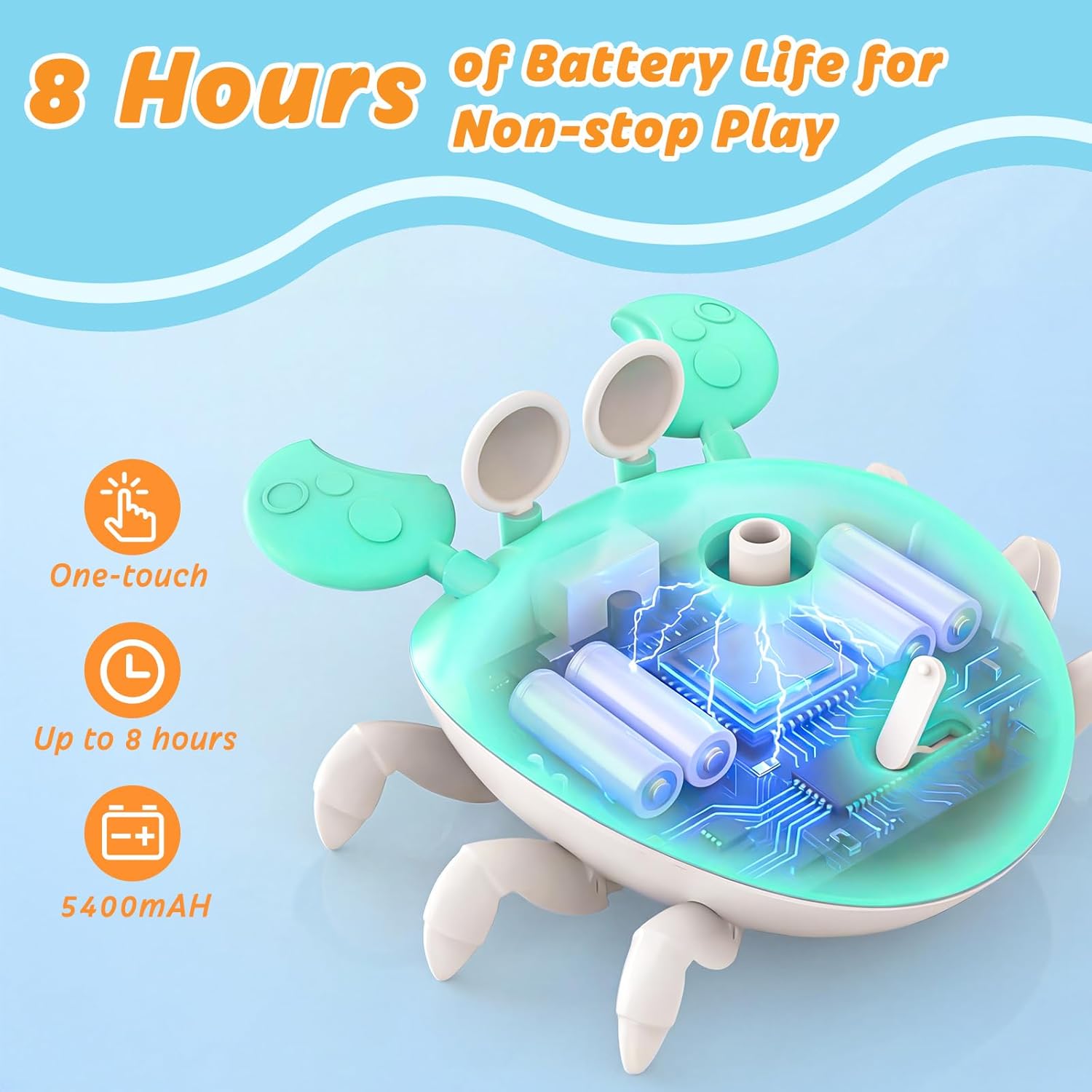 Thumbnail 5 de Crab Water Table Pump (5400mAh Rechargeable) with IP67 Waterproofing and 3 Spray Modes