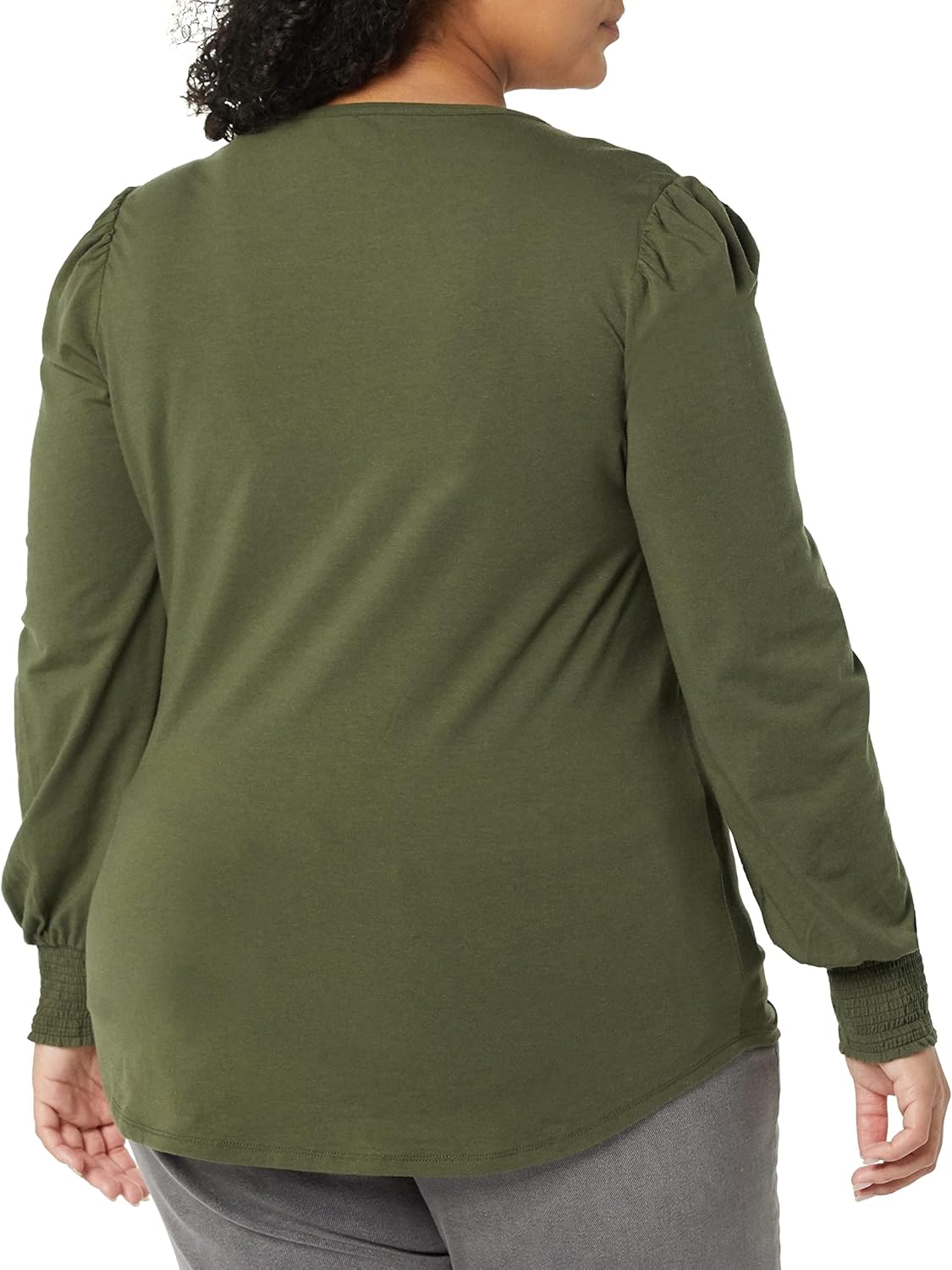 Thumbnail 3 de Amazon Essentials Women's Long-Sleeve Crewneck Smocked Cuff T-Shirt