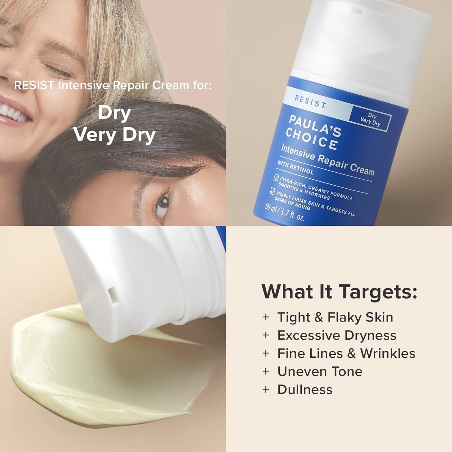 Detalle 2 de Paula's Choice RESIST Intensive Repair Face Moisturizer with Retinol, Hyaluronic Acid & Jojoba
