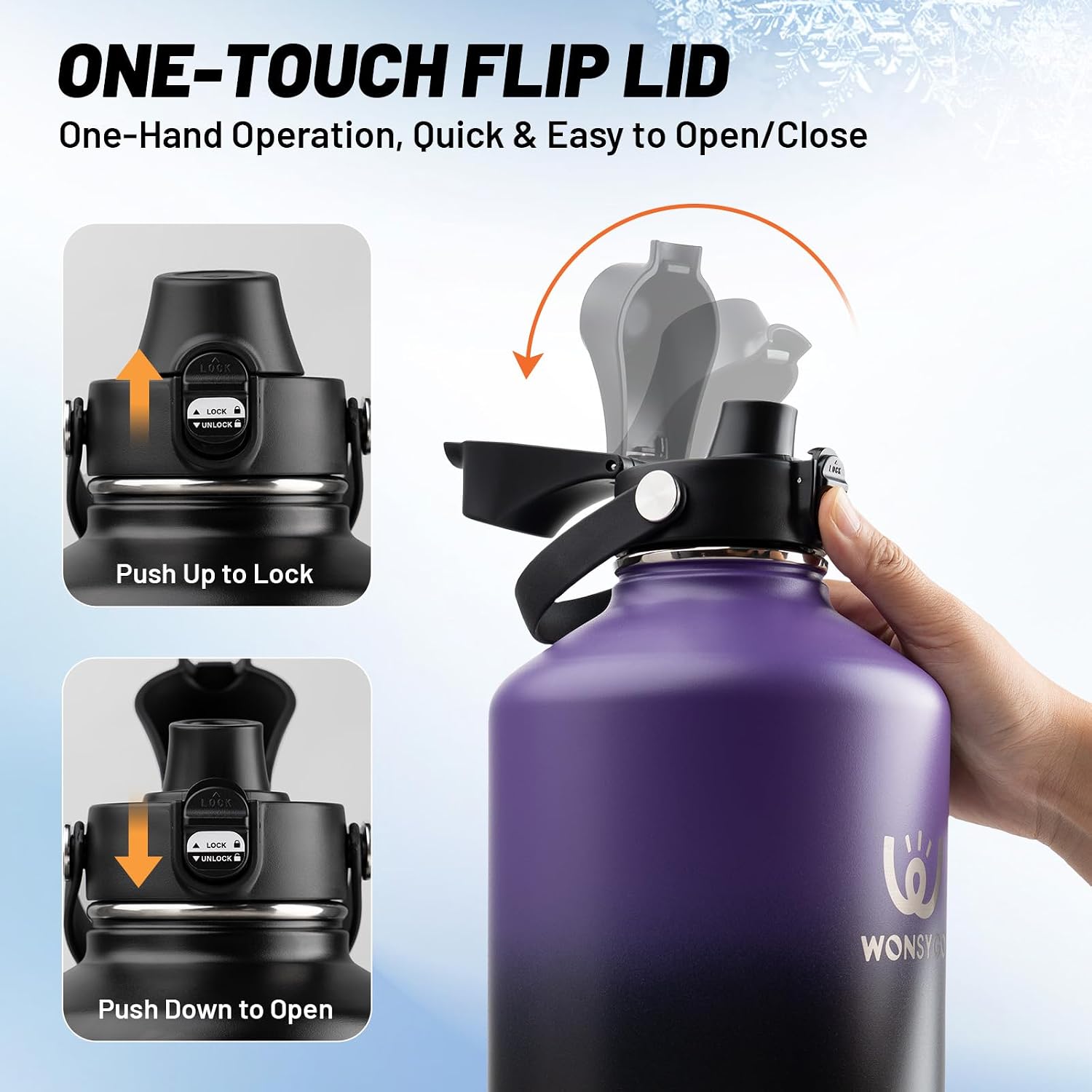 Detalle 2 de WONSYGO Insulated Water Bottle, 1 Gallon