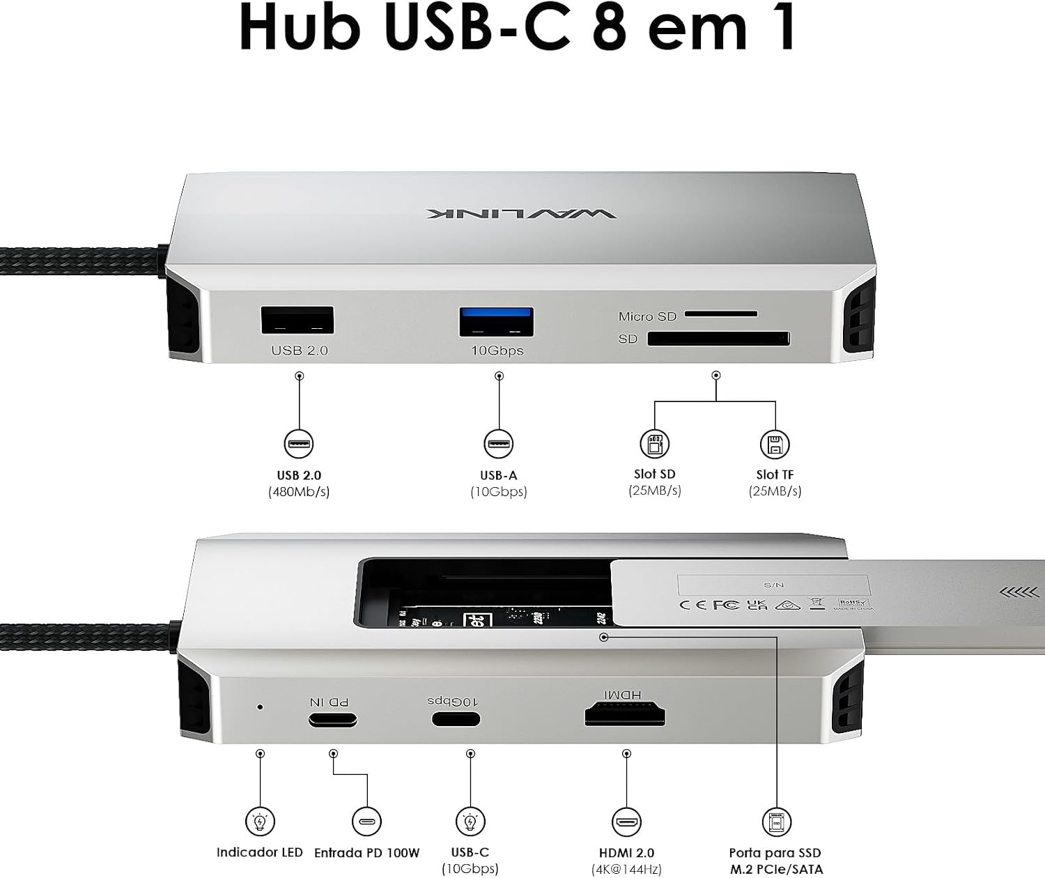 Thumbnail 1 de WAVLINK 10 Gbps USB-C Hub con SSD M.2