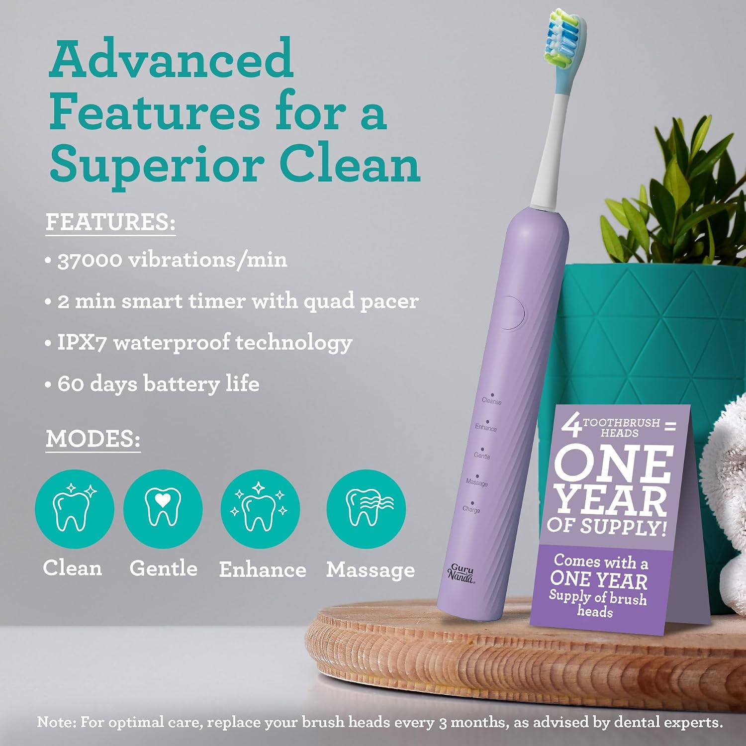 Detalle 2 de GuruNanda Lion & Lamb Kit 2.0 Electric Toothbrush