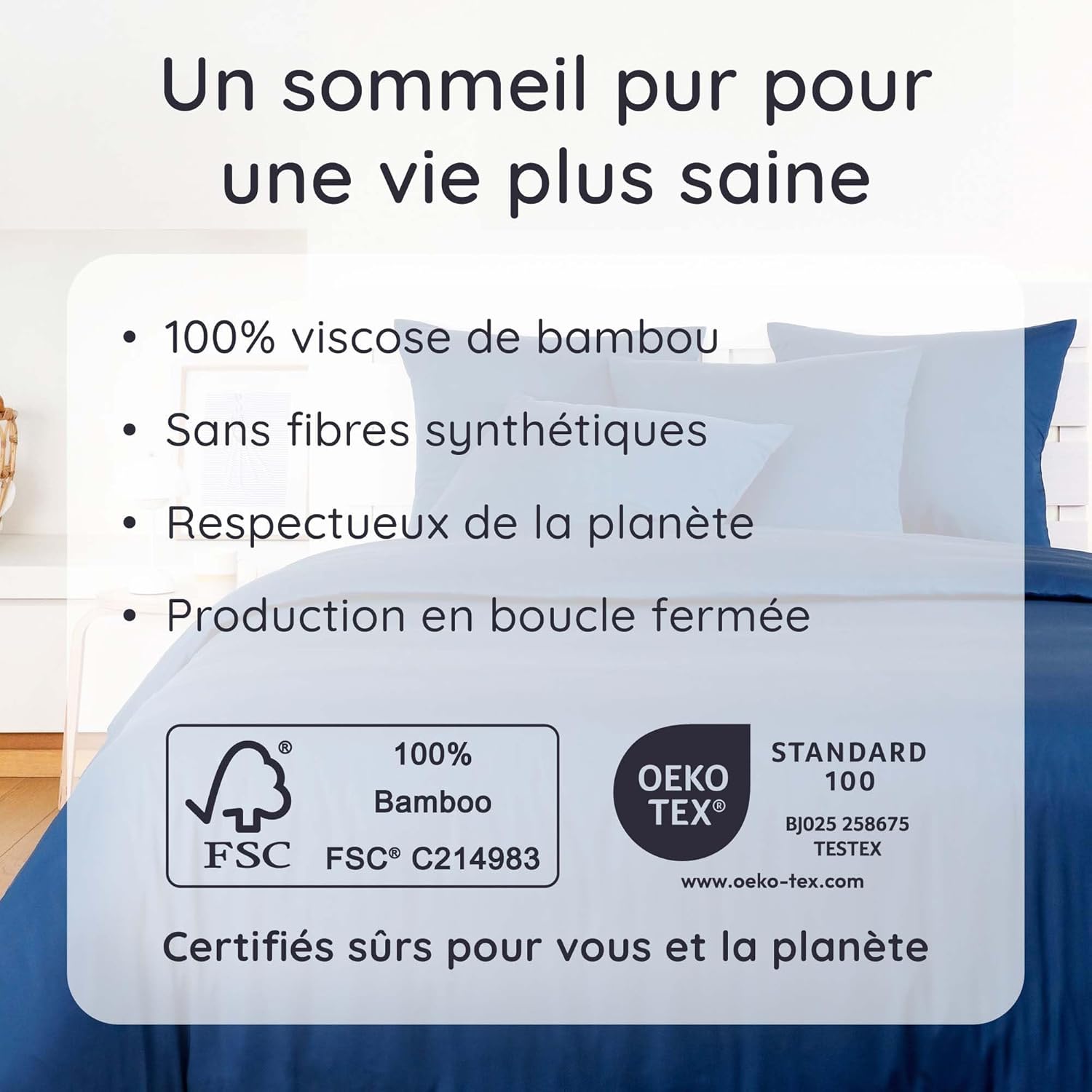 Thumbnail 6 de Bambaw Housse de Couette en Bambou 200x200 cm – Douce, Hypoallergénique et Thermorégulée