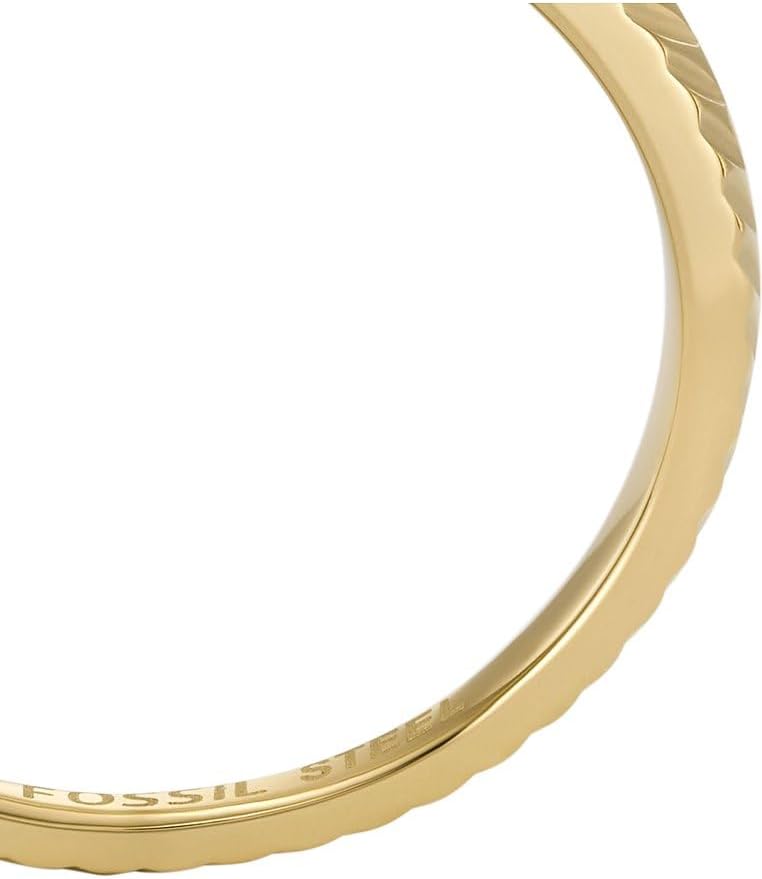 Thumbnail 1 de FOSSIL Damen Ringe aus Edelstahl offen – goldfarben-poliert mit transparenter Akzentfarbe