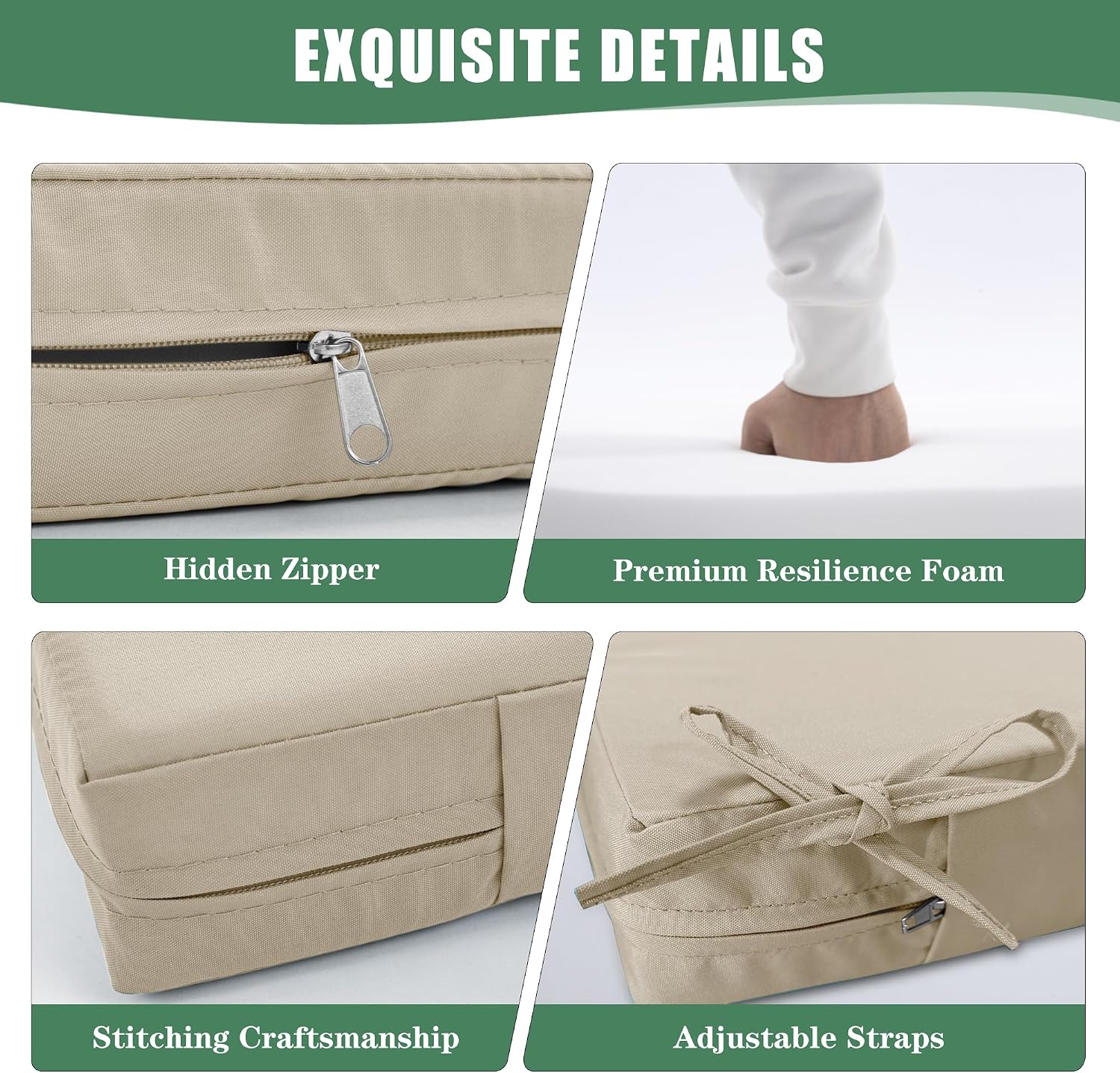Thumbnail 6 de Summsun outdoor chair cushion set, 24 x 24 inch