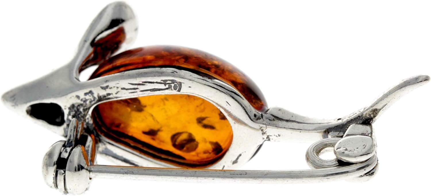 Thumbnail 6 de Broche en argent sterling 925 et ambre véritable de la Baltique 4107