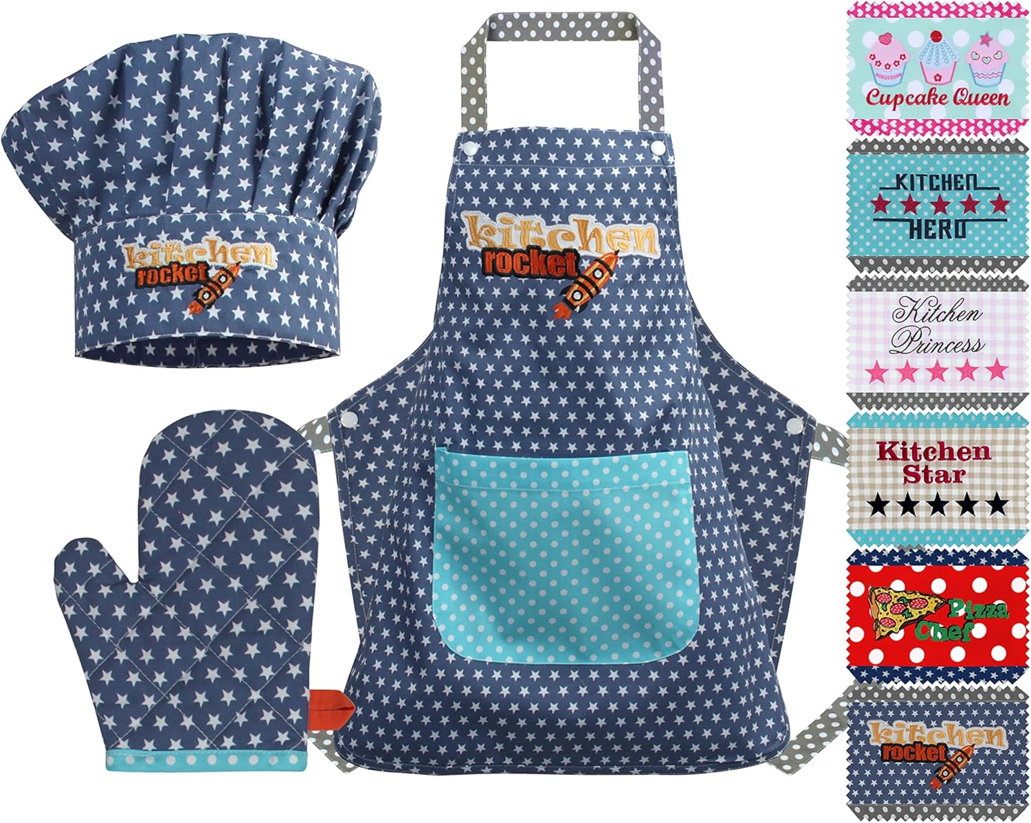 Detalle de Emily's Check Kitchen Rocket tablier 7-12 ans