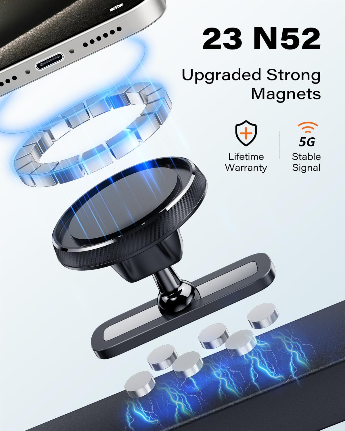 Thumbnail 1 de APPS2Car Mag-safe Gym Mount for 360° Adjustability