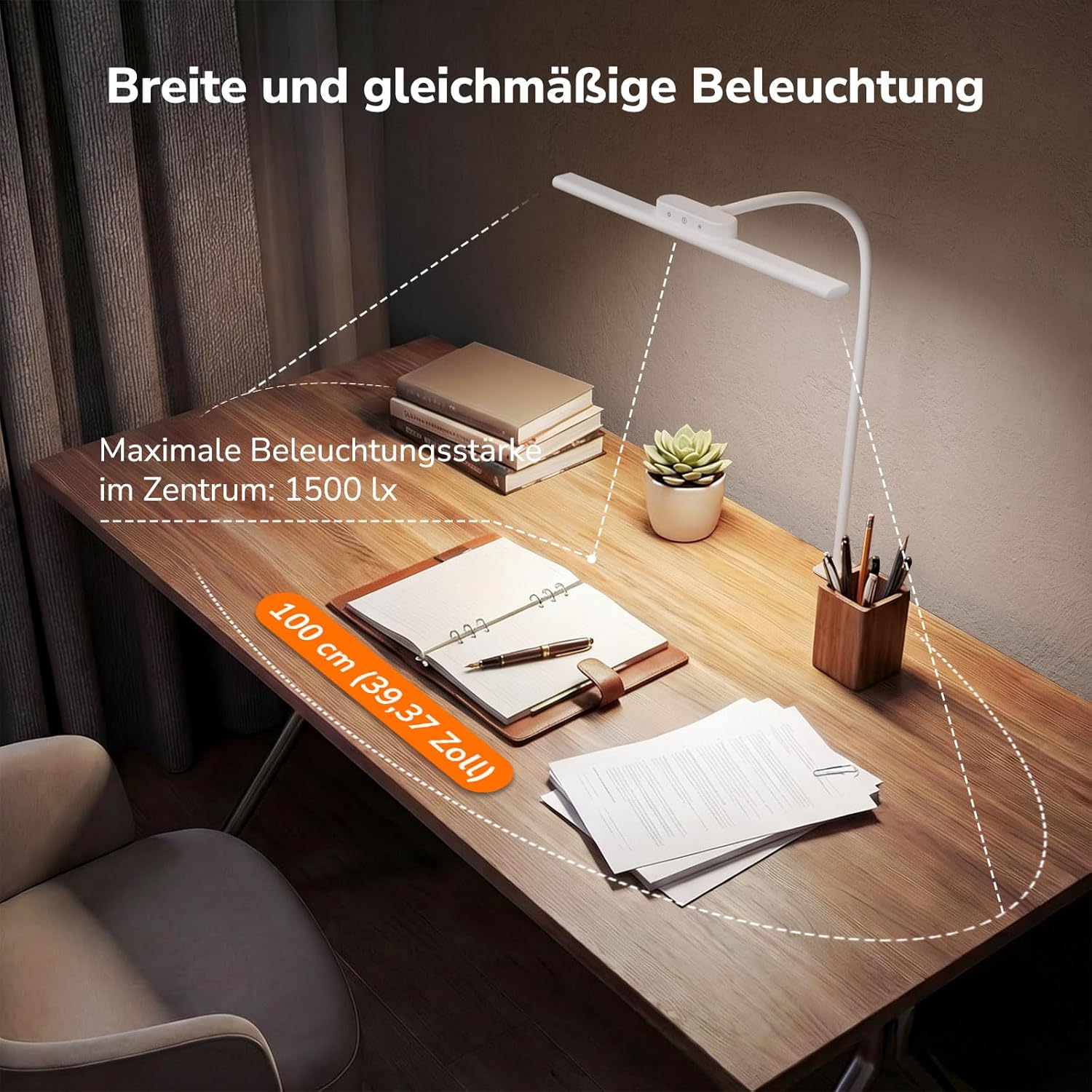 Thumbnail 2 de Lepro 11W Schreibtischlampe LED – dimmbar, klammerbar, augenschonend mit 5 Farbtemperaturen und 5 Helligkeitsstufen